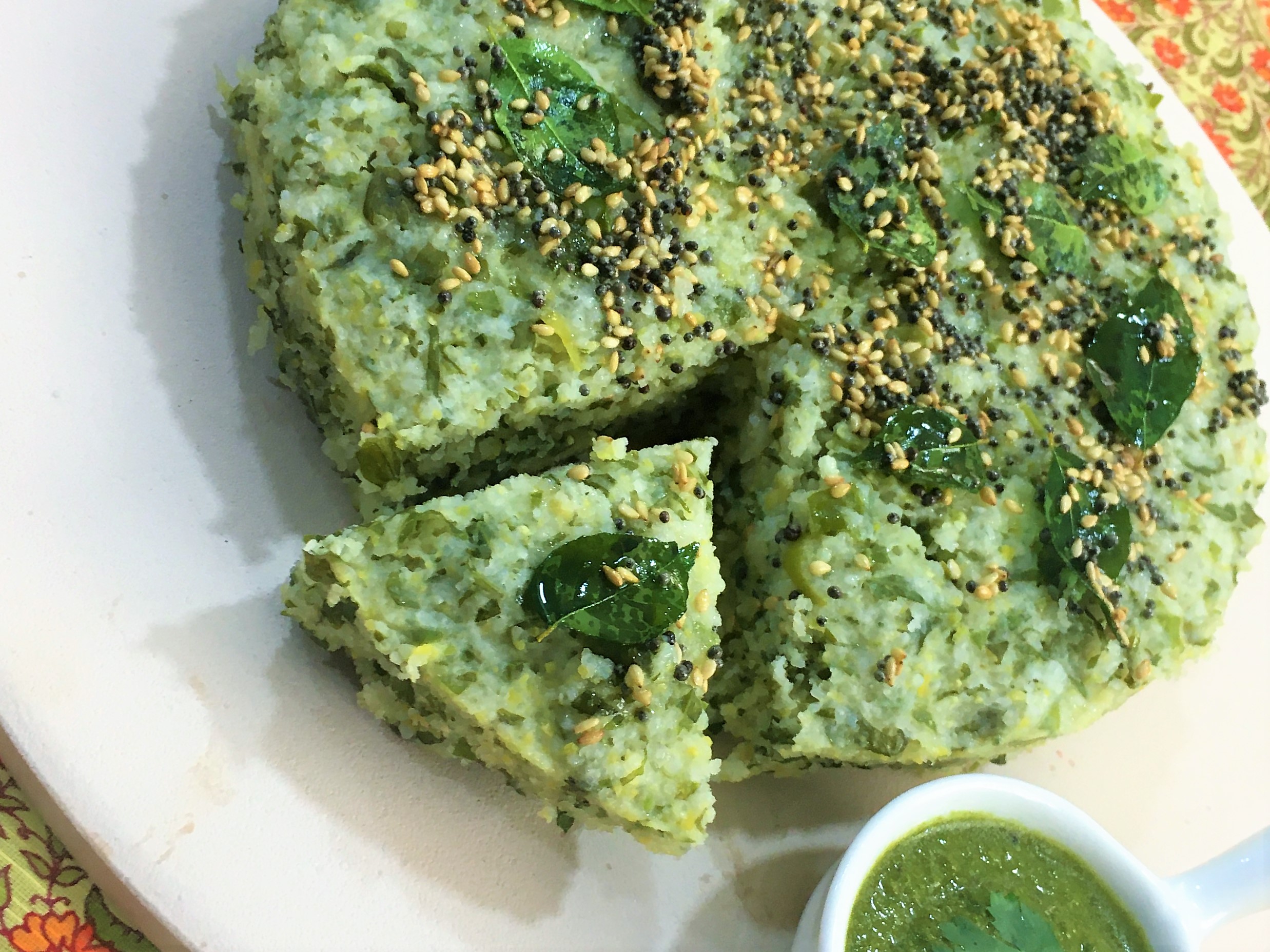 Green Semolina Dhokla Recipe