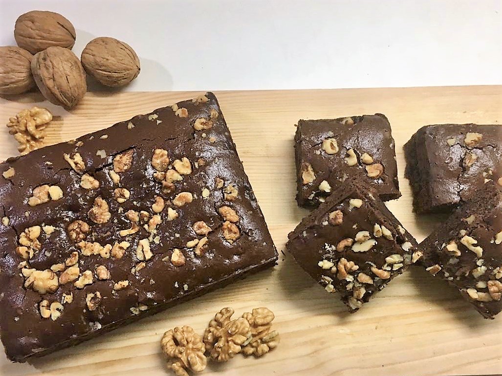 Eggless Walnut Brownie Recipe