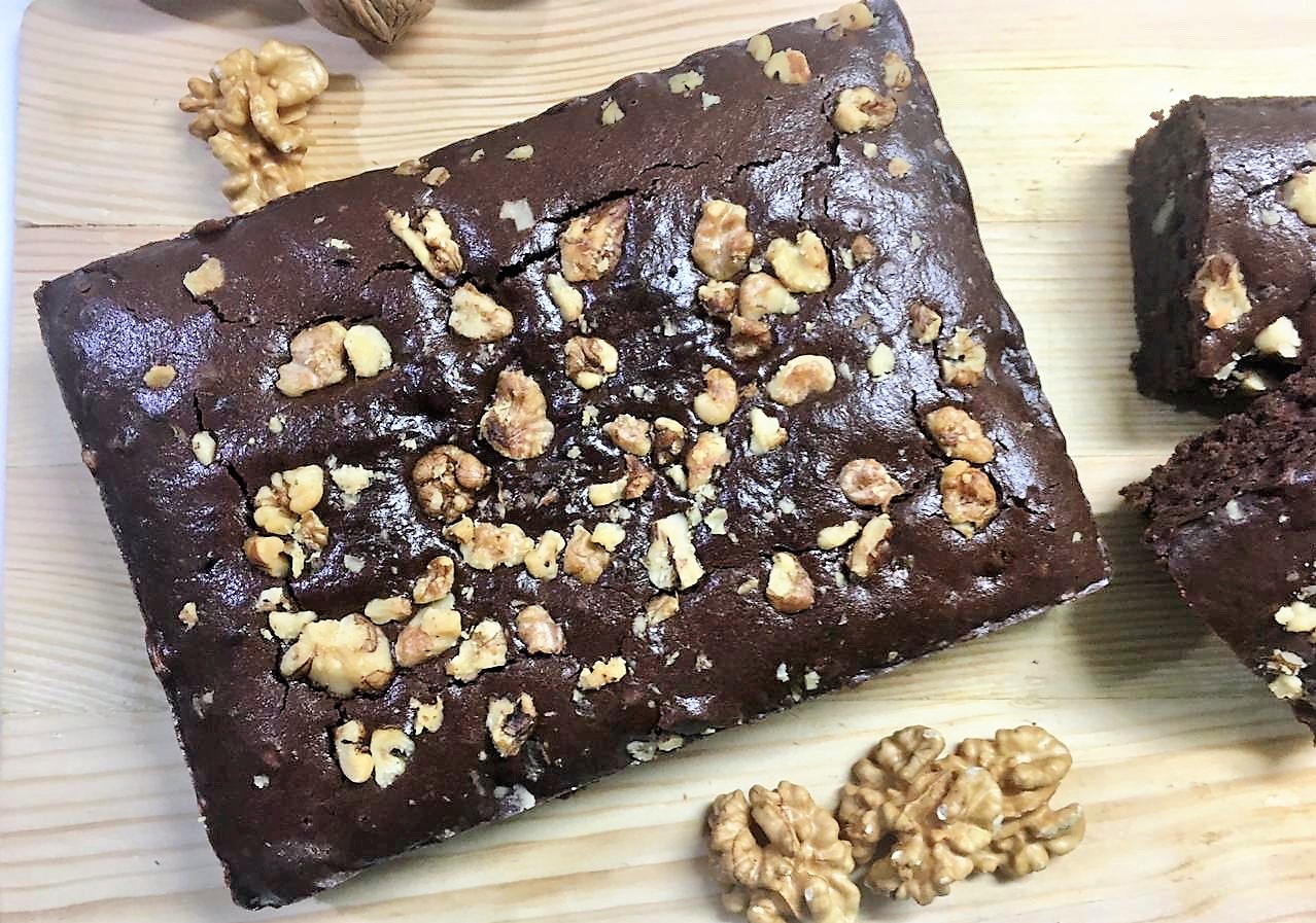 Eggless Walnut Brownie Recipe