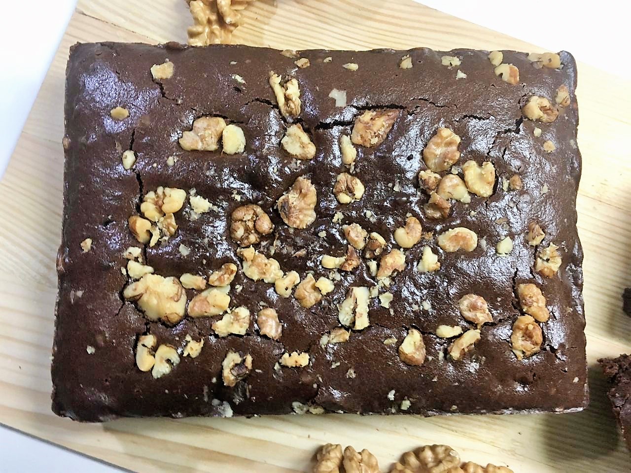 Eggless Walnut Brownie Recipe