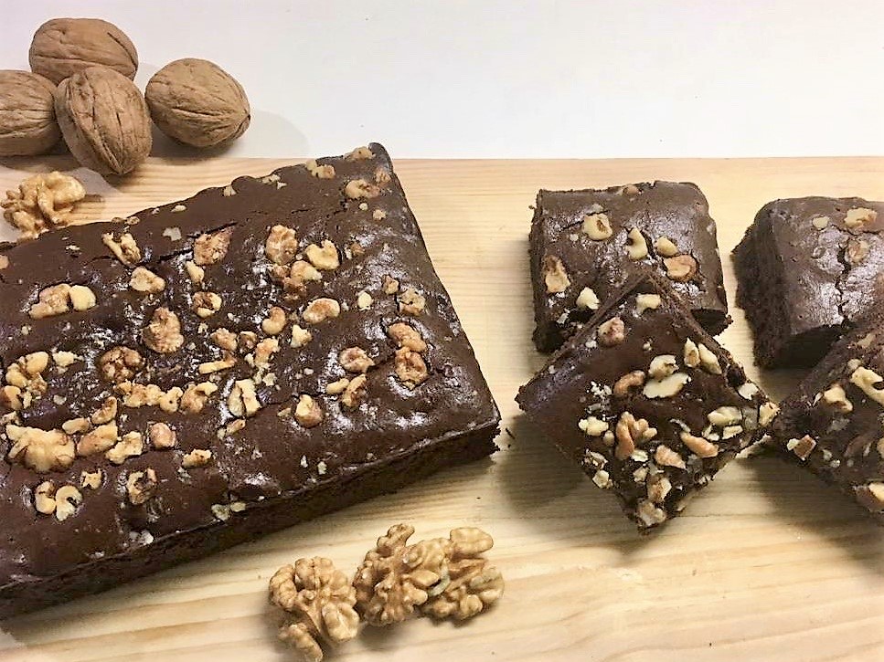 Eggless Walnut Brownie Recipe