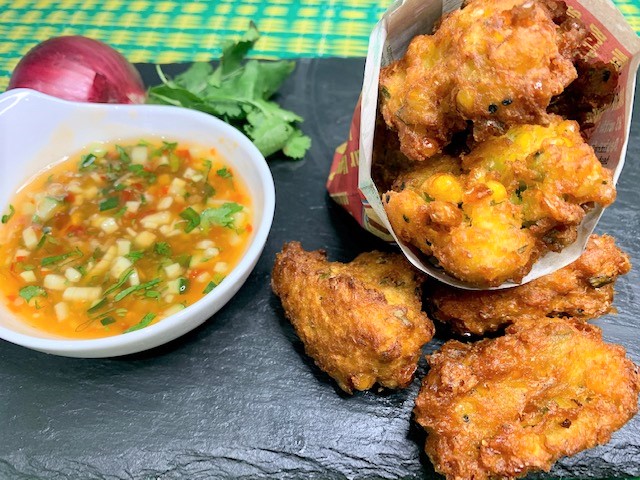 Thai Sweet Corn Fritters Recipe (Tod Man Khao Pod)