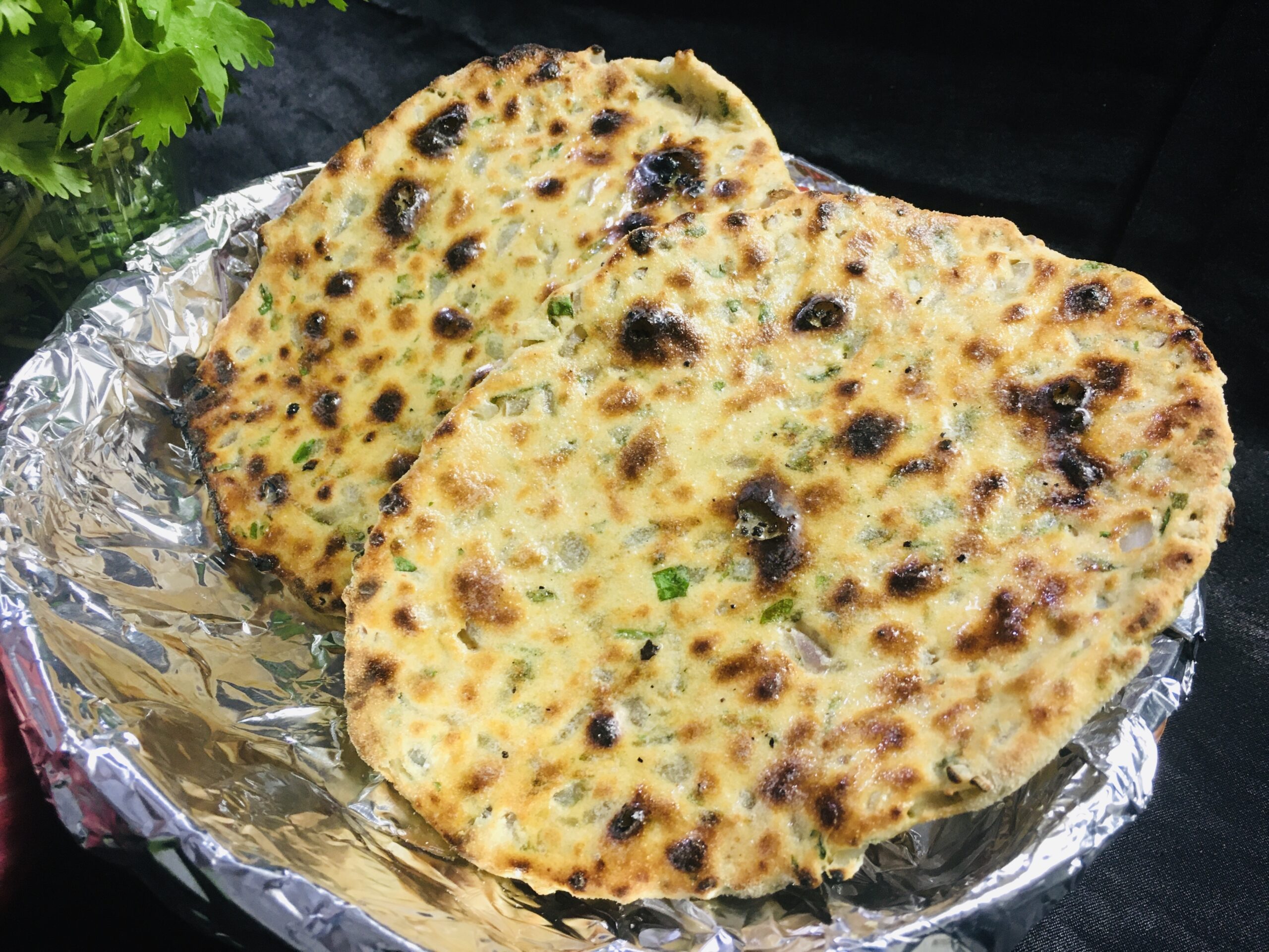 Onion Coriander Tandoori Roti Recipe