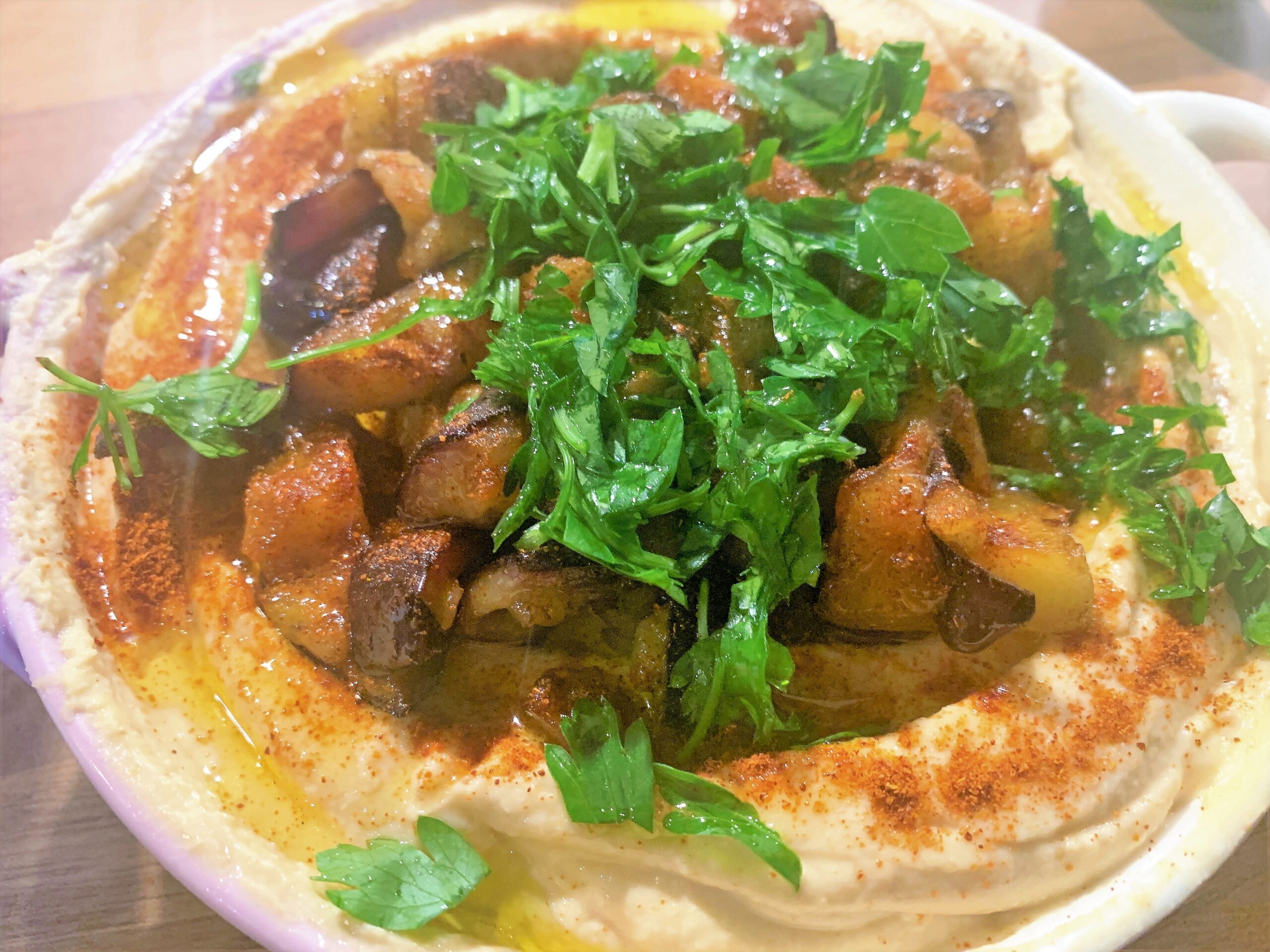 Roasted Aubergine Houmous Recipe