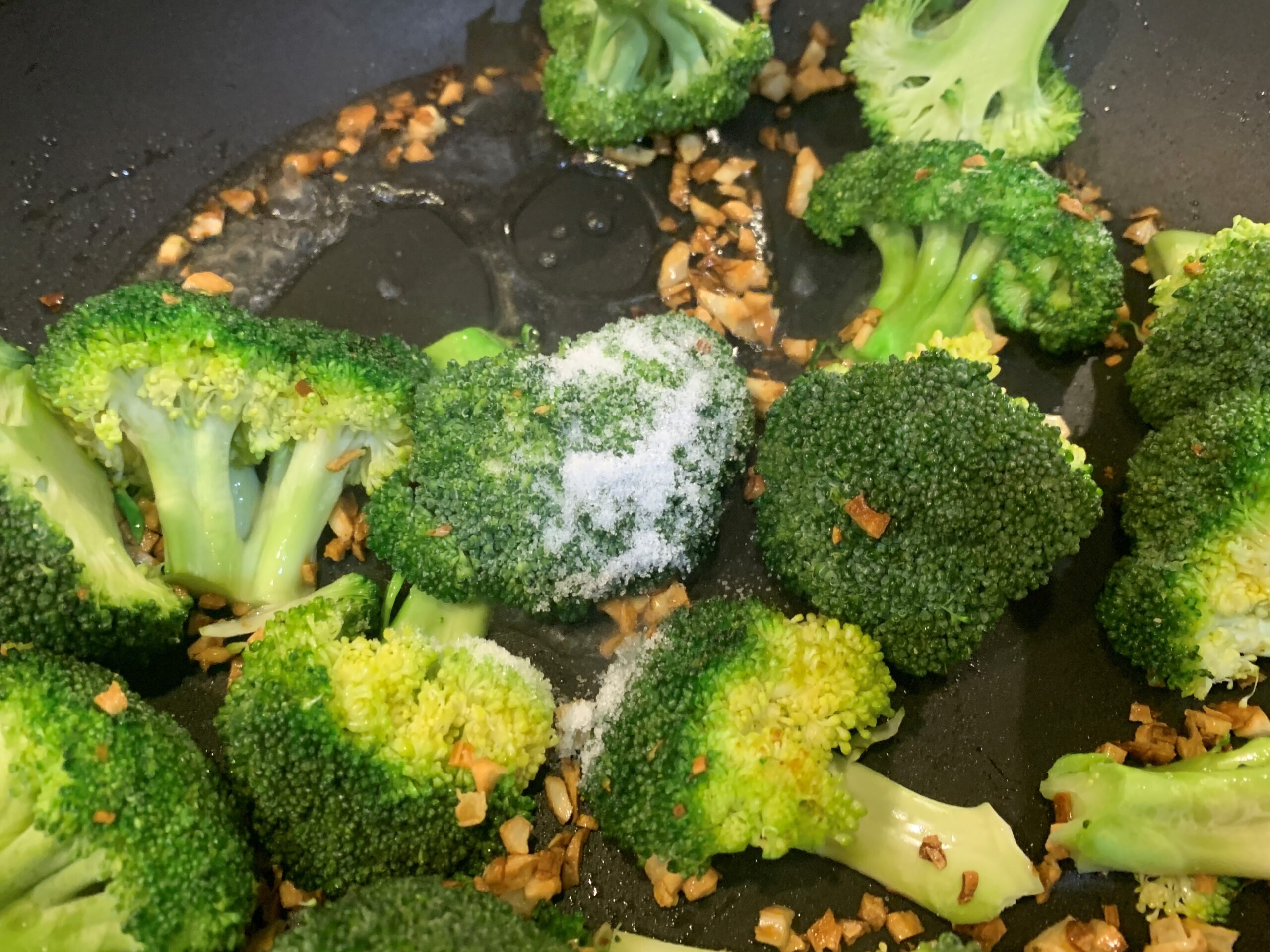 Burnt Garlic Broccoli Salad
