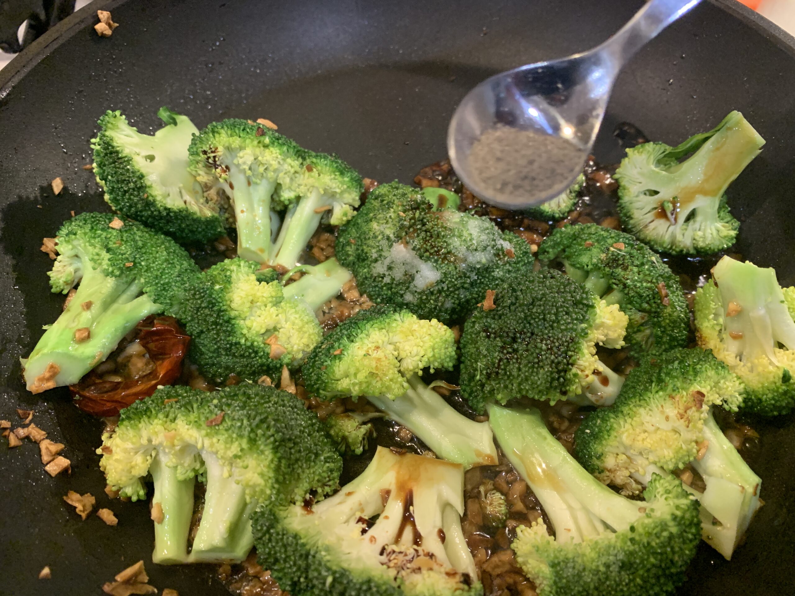 Burnt Garlic Broccoli Salad