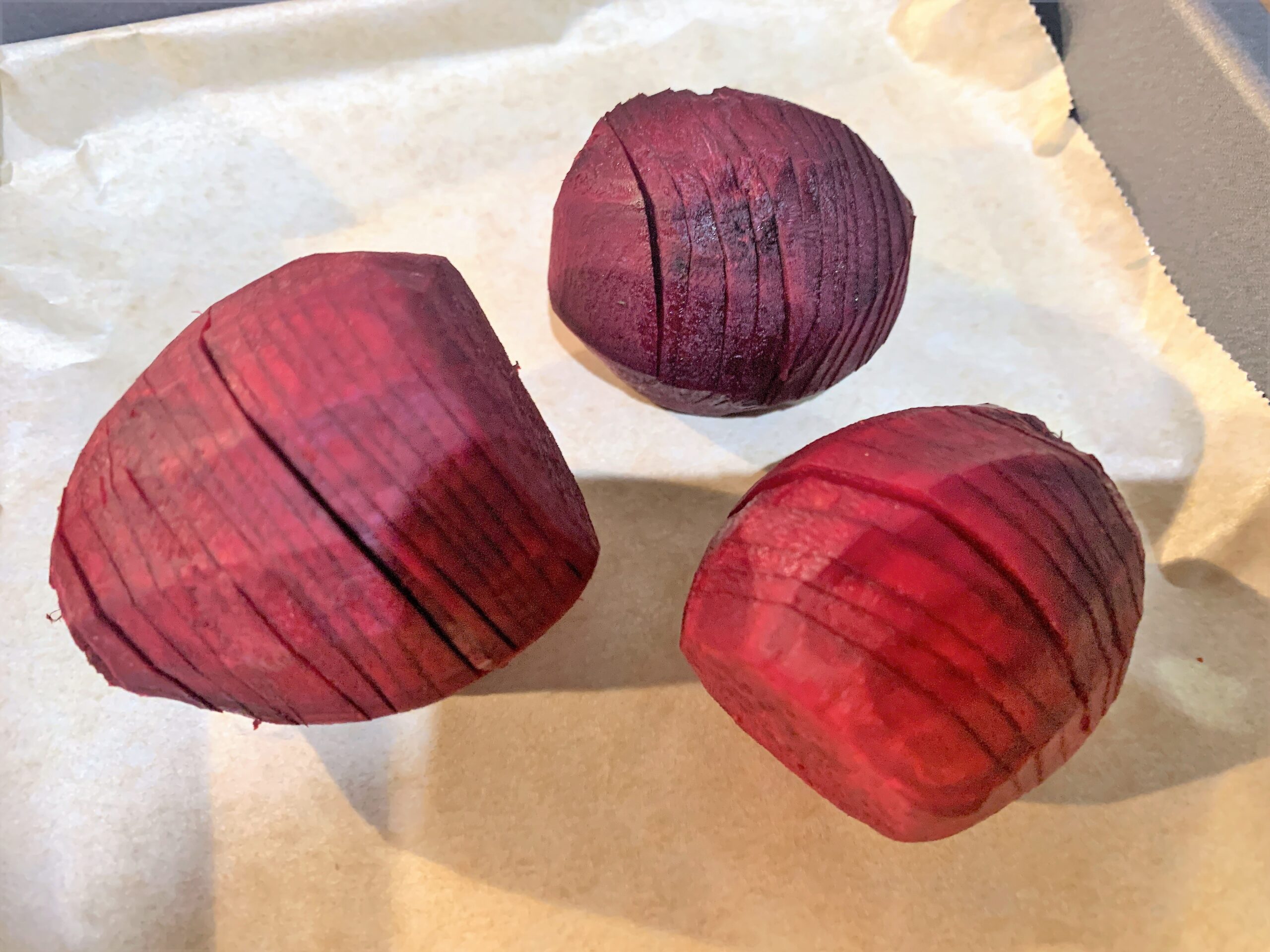 Hasselback Beetroot with Ginger, Lime Dressing Recipe