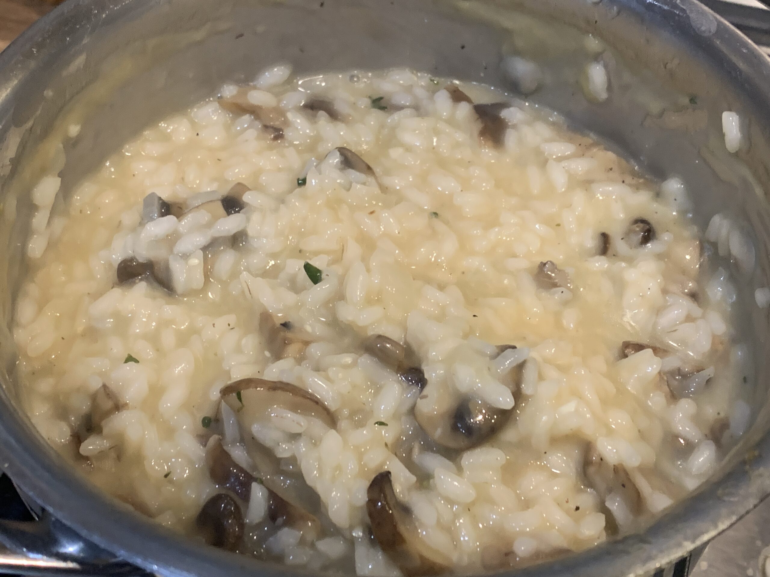 Mushroom Risotto with Parmesan Crisp Recipe (Risotto ai Funghi)