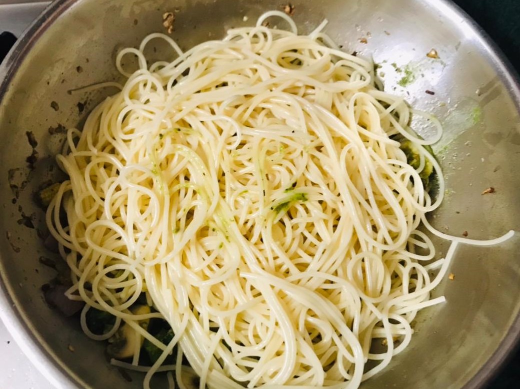 Vegetable Pesto Spaghetti Recipe