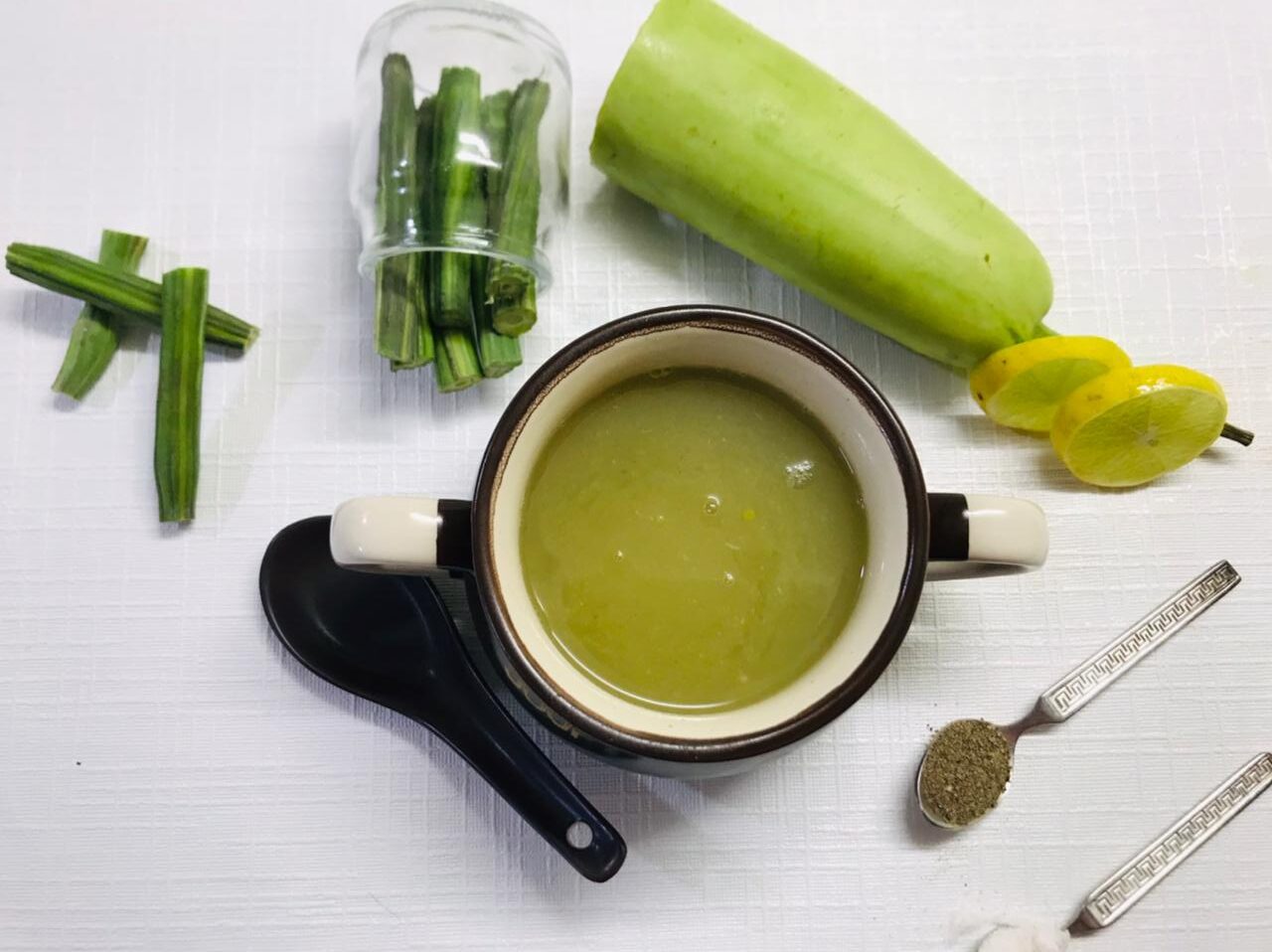 Drumstick and Bottle Gourd Soup Drumsticks And Lauki Soup