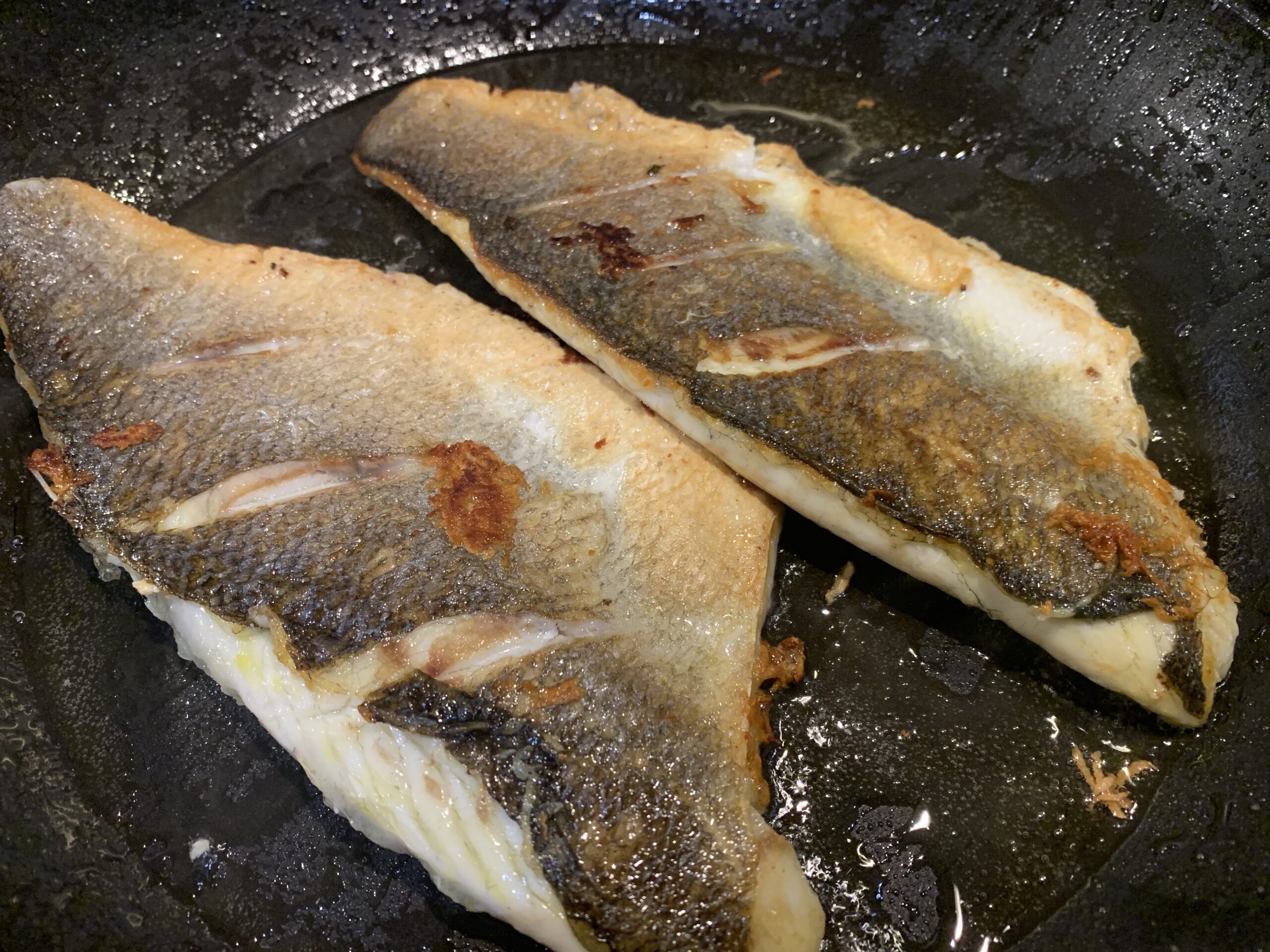 Pan-Fried Sea Bass in a Lemon Caper Sauce Recipe