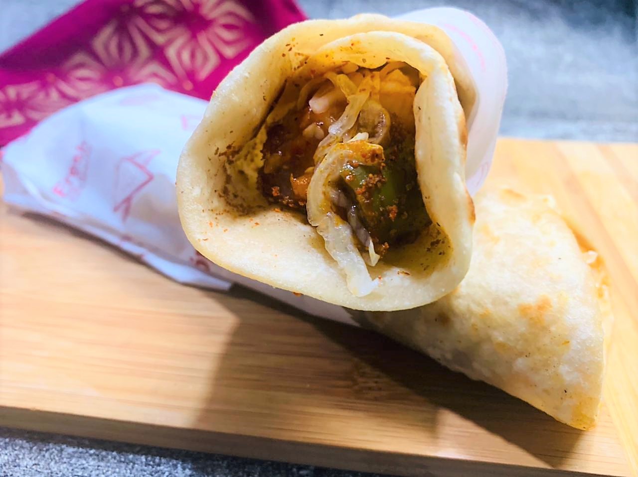 Schezwan Paneer Frankie Recipe (Wrap)