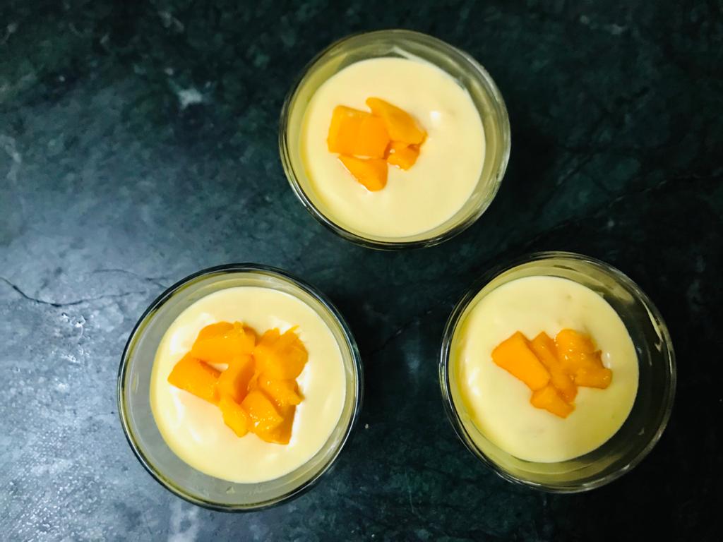 Eggless Mango Mousse Recipe