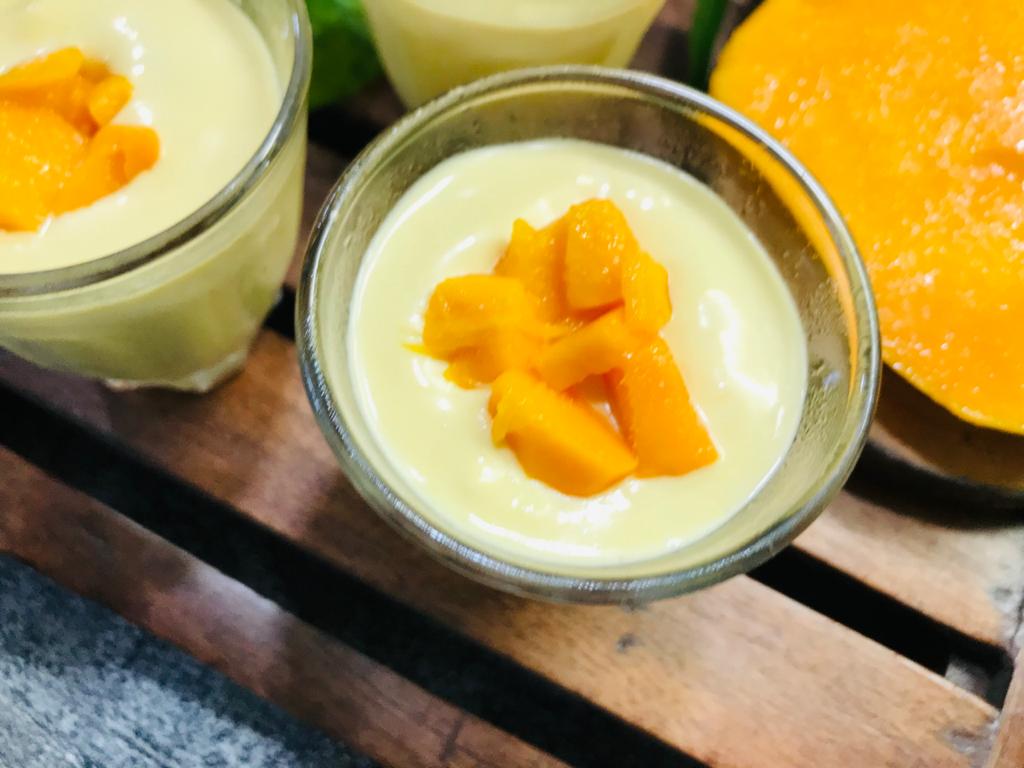 Eggless Mango Mousse Recipe