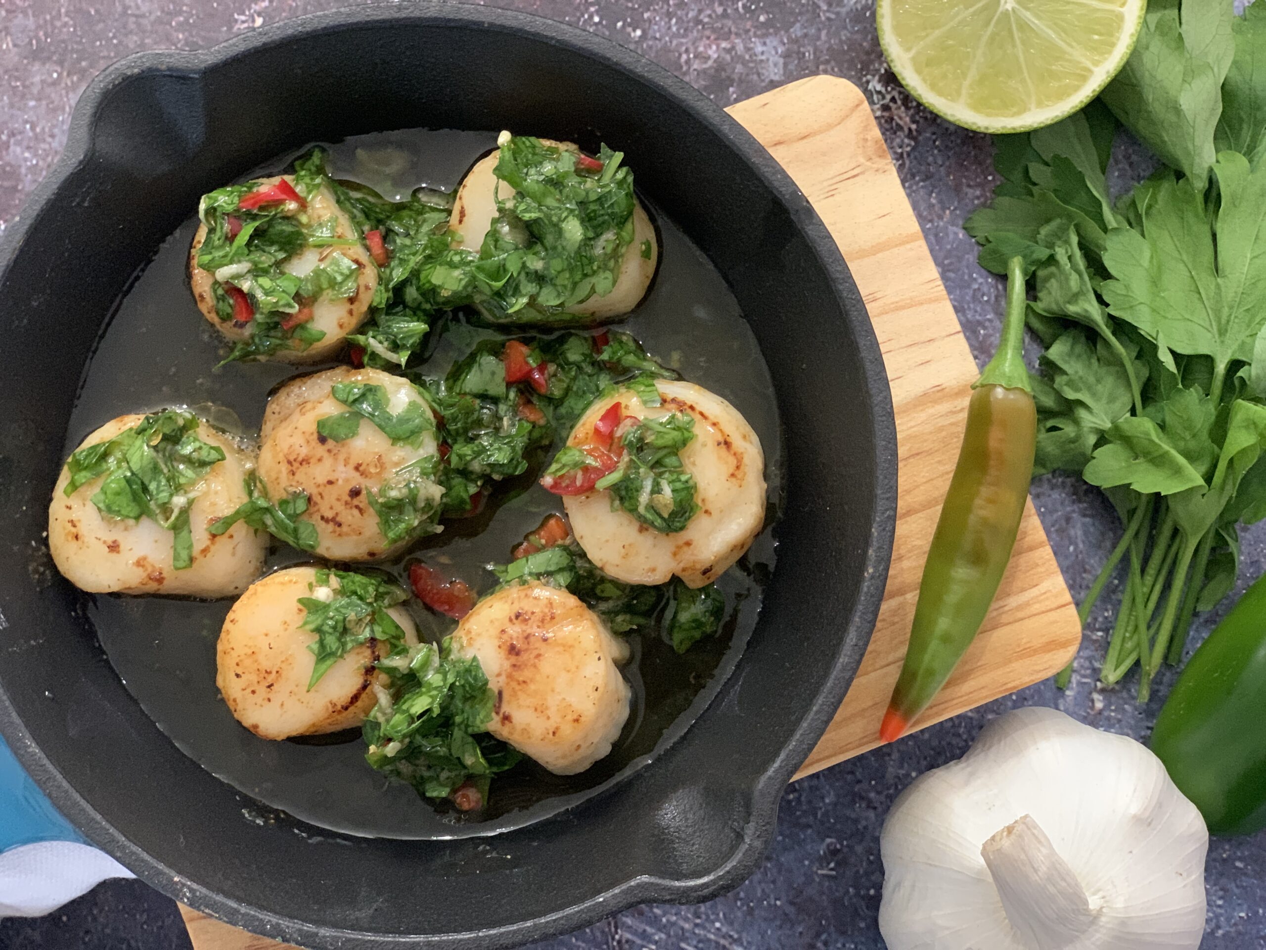 Seared Scallops with Chimichurri Sauce Recipe