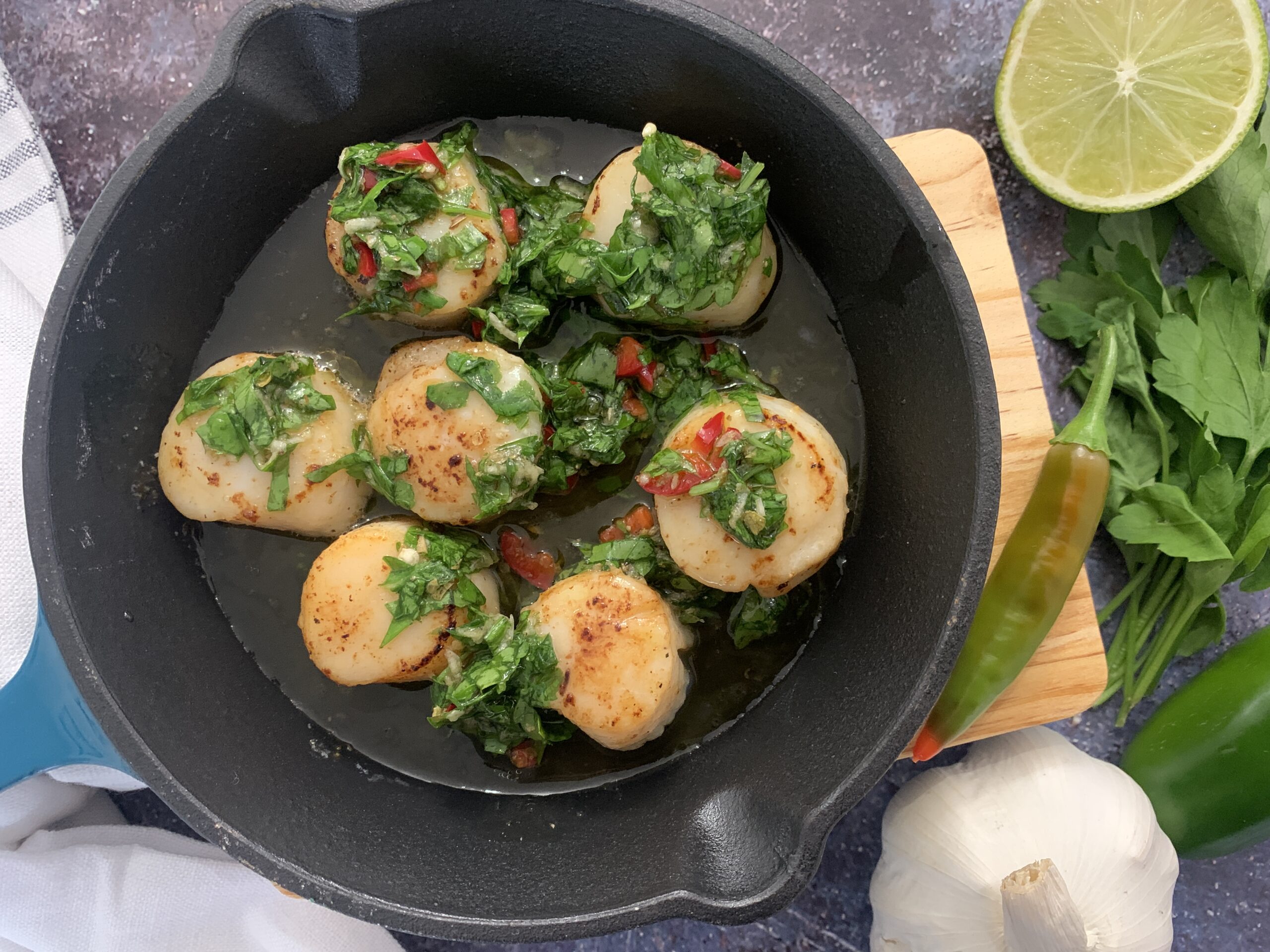 Seared Scallops with Chimichurri Sauce Recipe