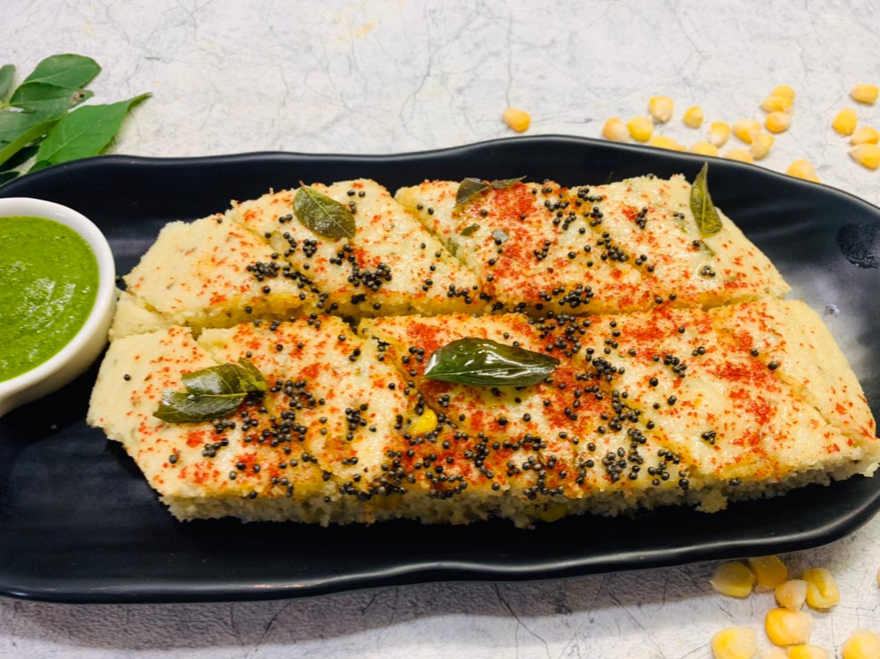 Sweetcorn Dhokla / Makai Dhokla Recipe