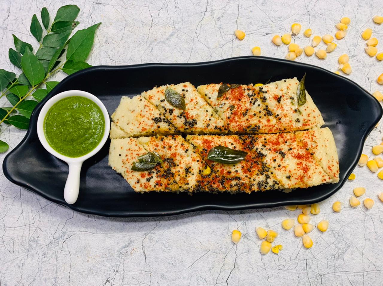 Sweetcorn Dhokla / Makai Dhokla Recipe