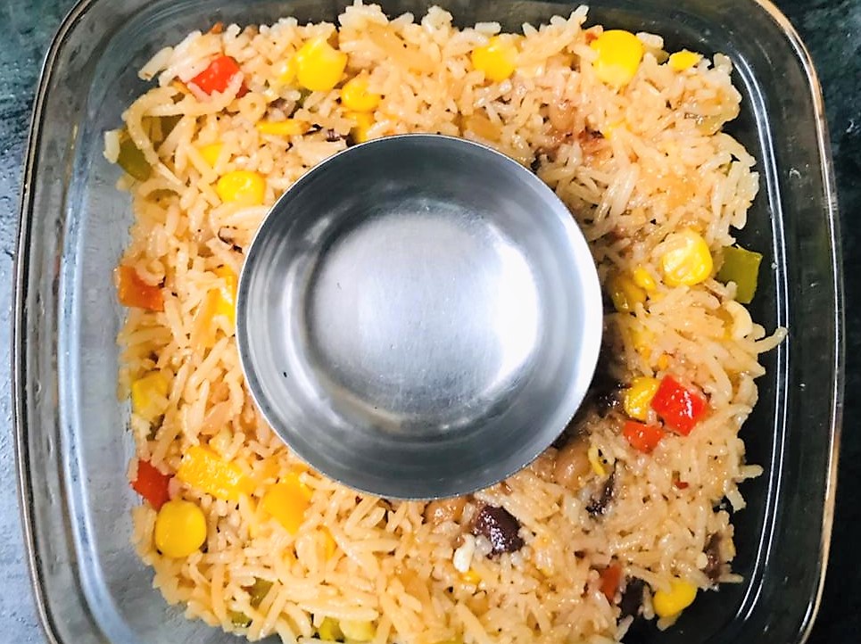 6 Layered Fusion Mexican Rice Dish Recipe