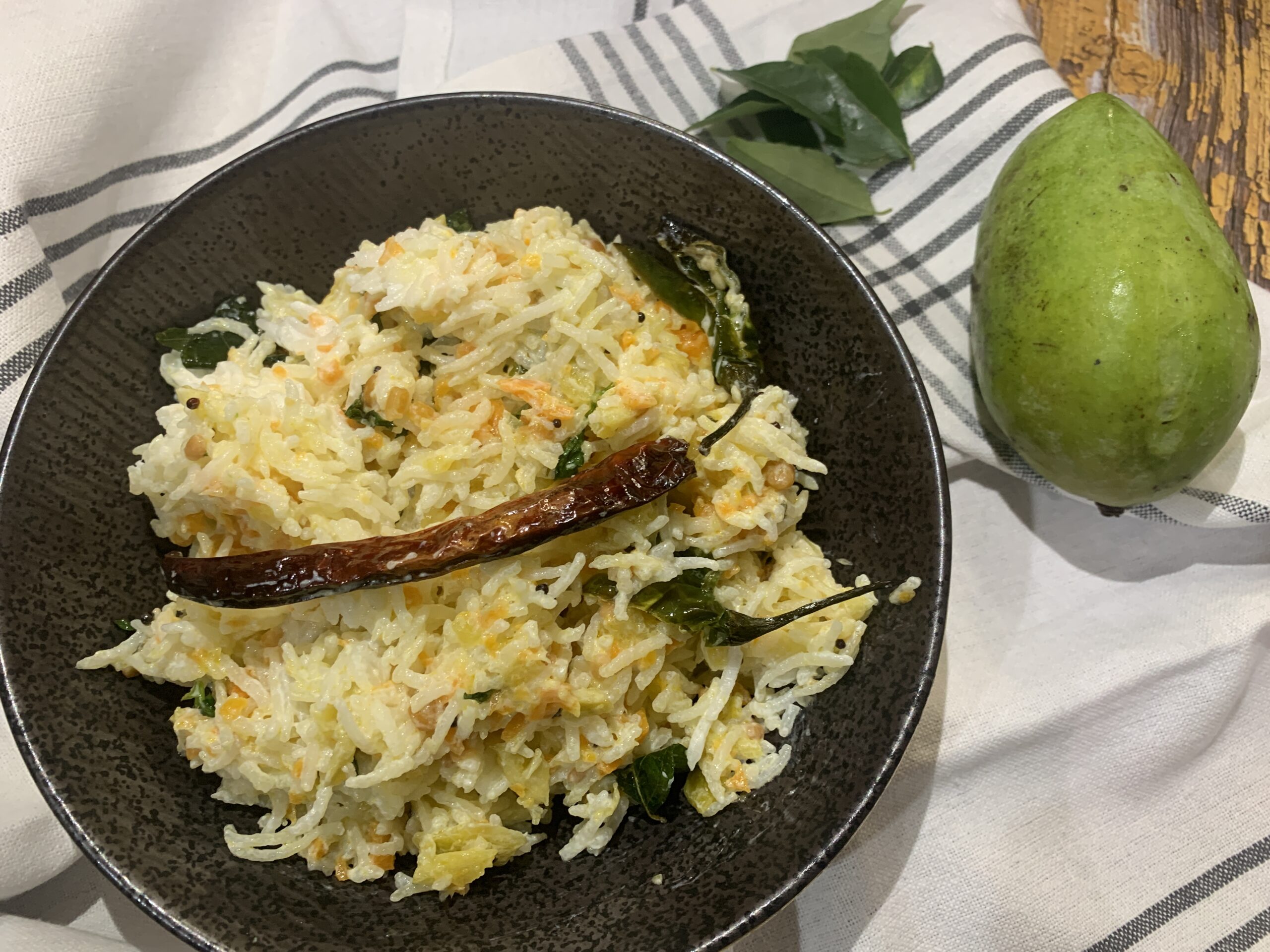 Raw Mango Curd Rice Recipe