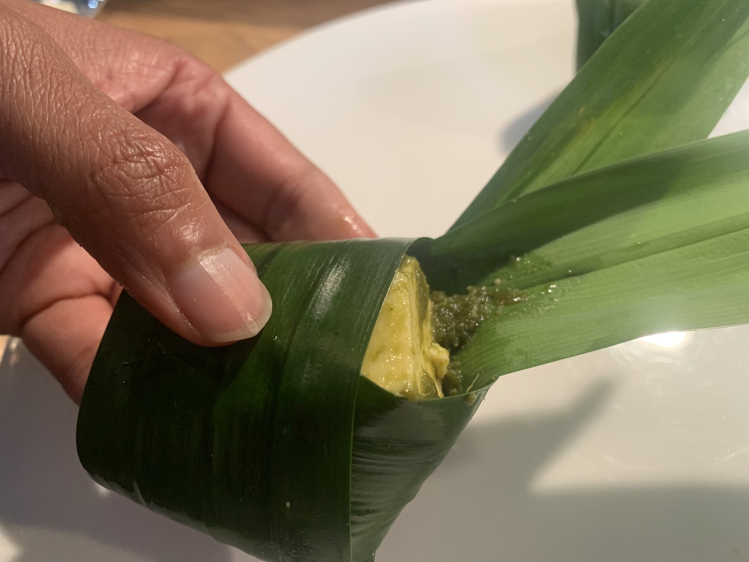 Thai Style Paneer in Pandan Leaves Recipe