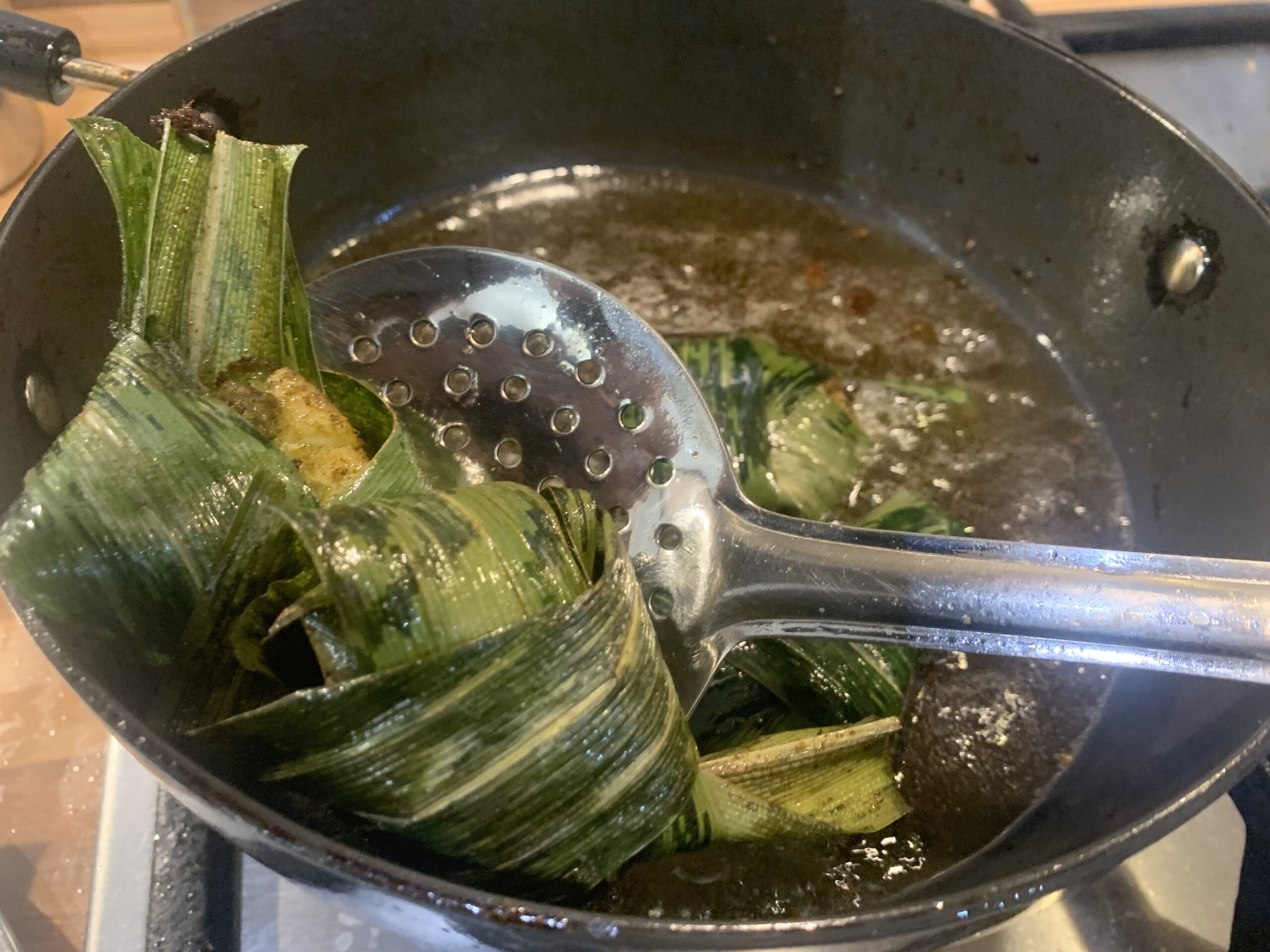 Thai Cod in Pandan Leaves Recipe