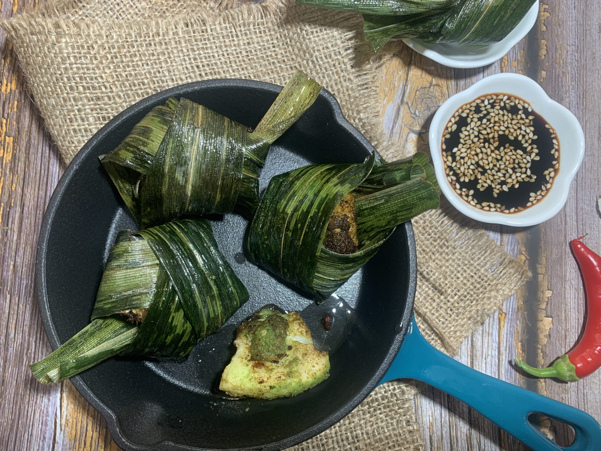 Thai Cod in Pandan Leaves Recipe