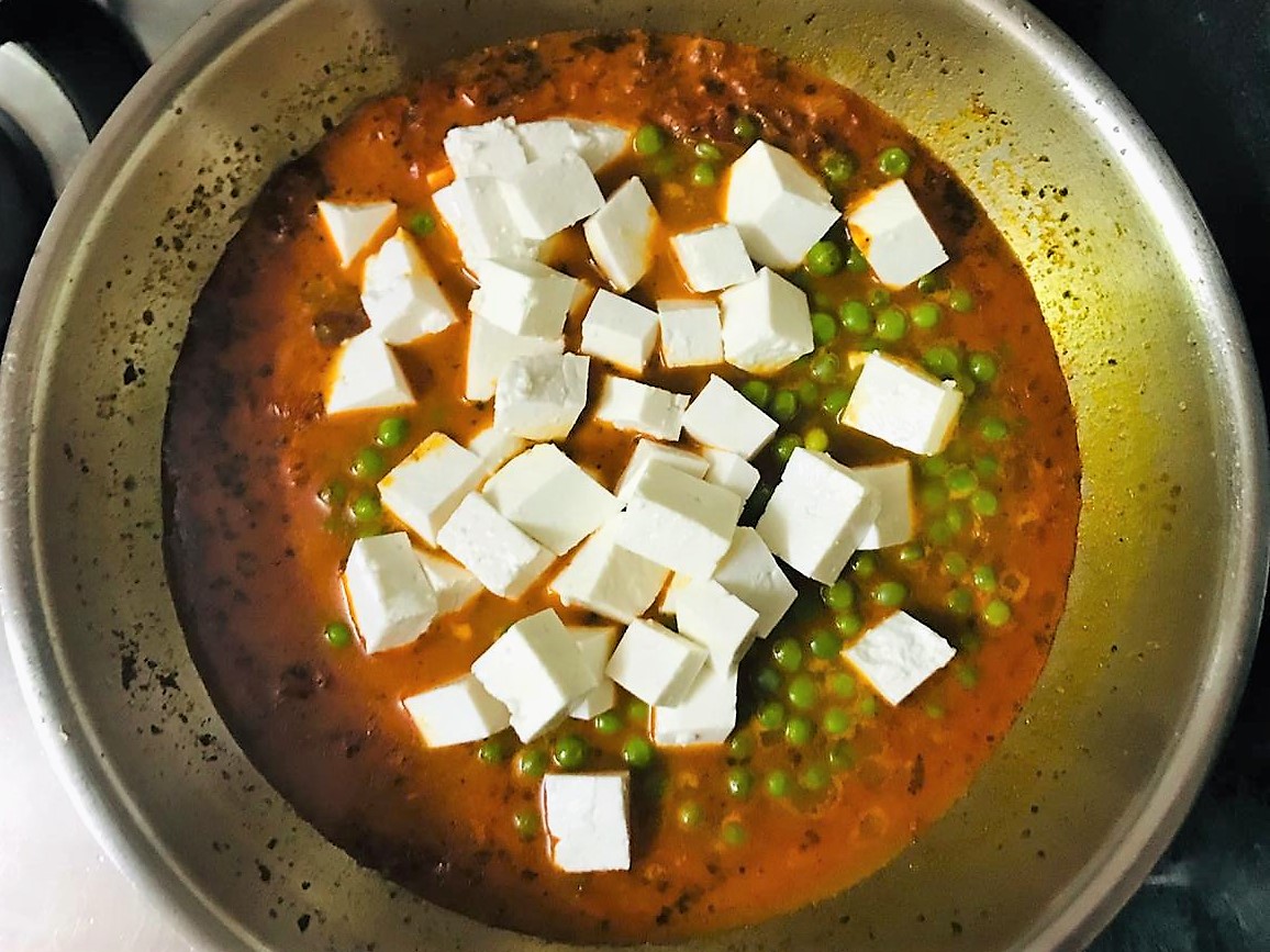 Matar Paneer with Onion Recipe