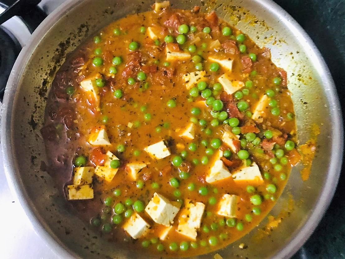 Matar Paneer with Onion Recipe