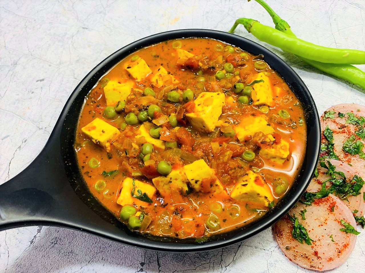 Matar Paneer with Onion Recipe