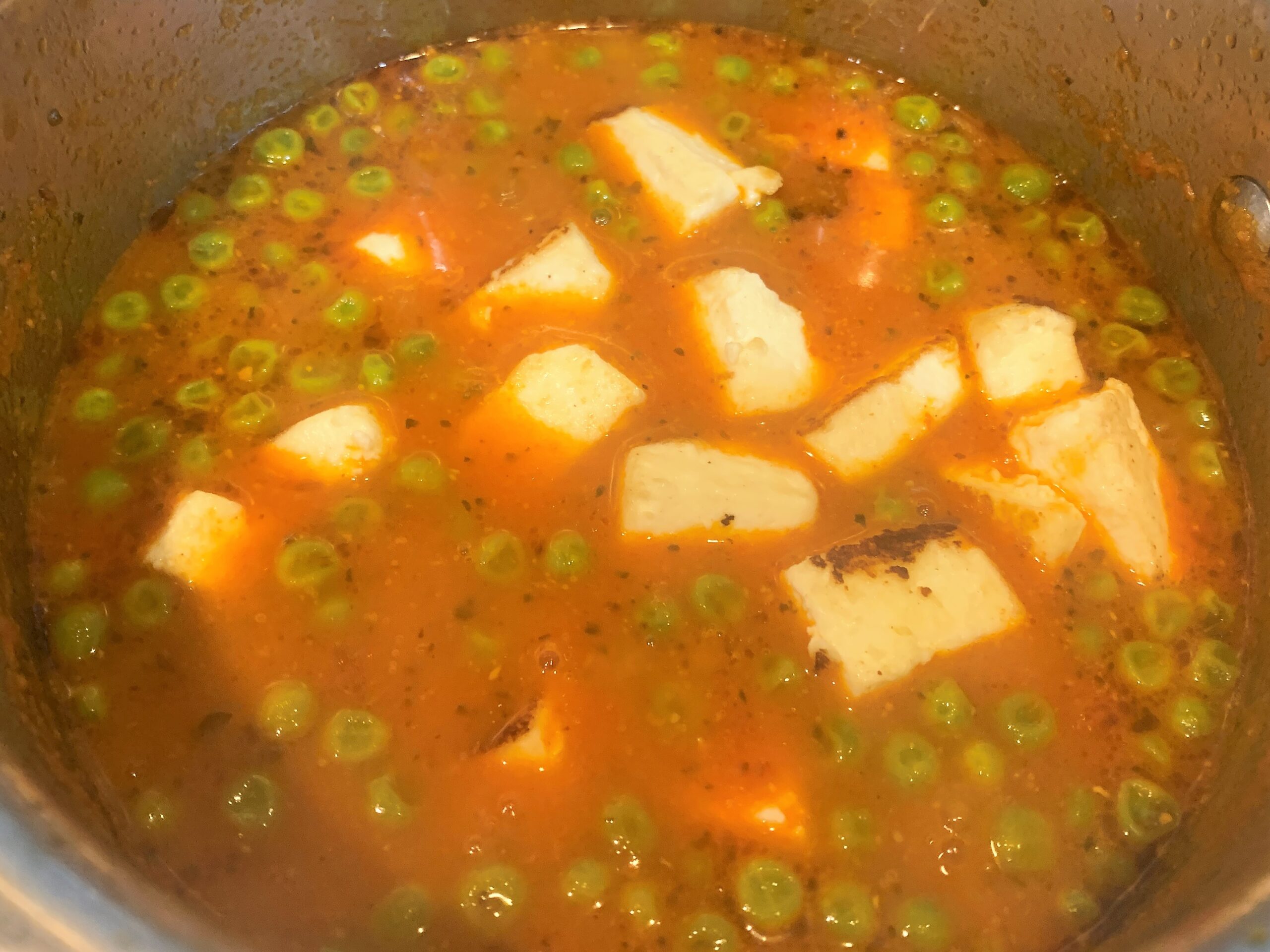 Matar Paneer with no Onion Recipe