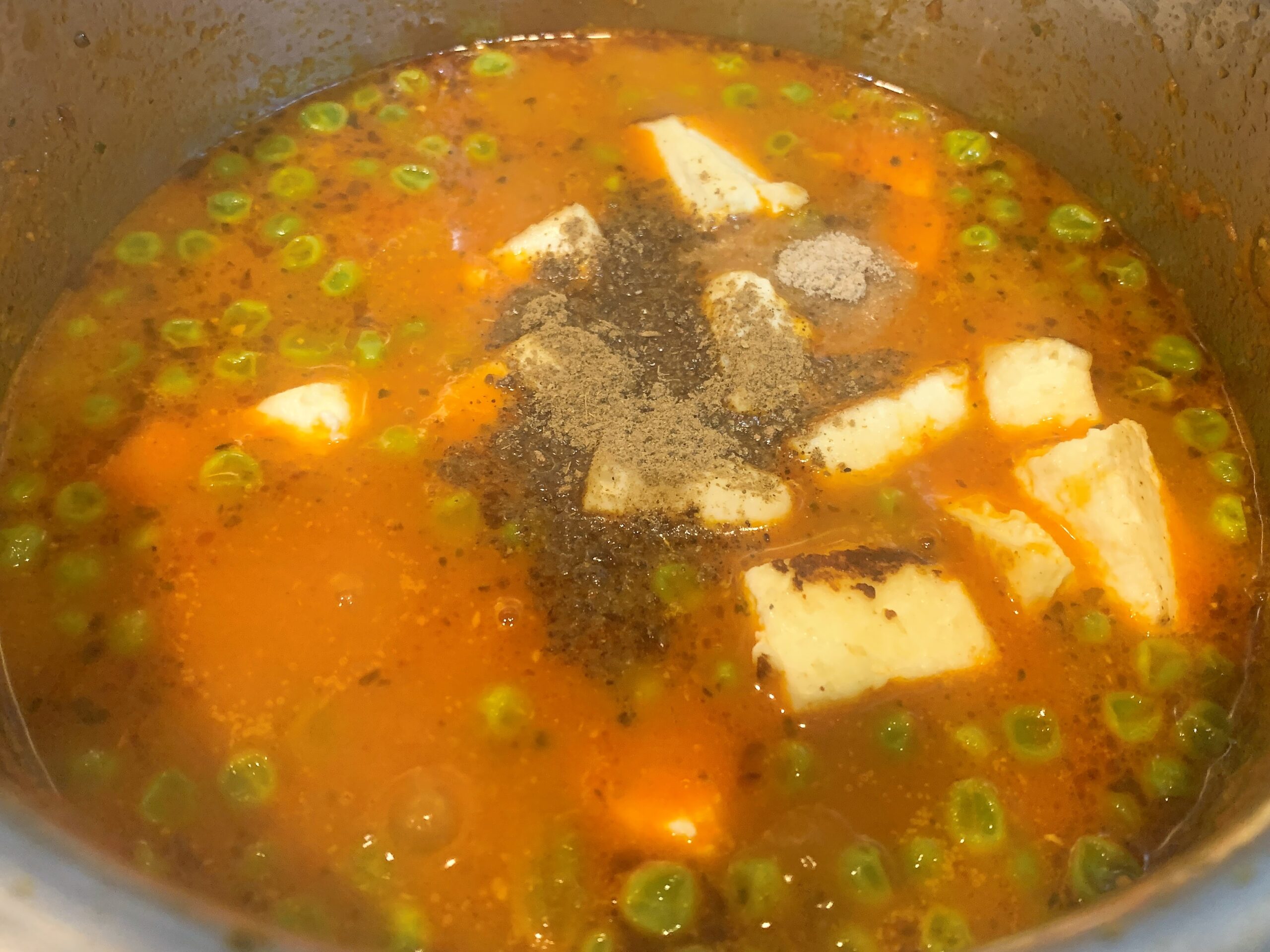 Matar Paneer with no Onion Recipe