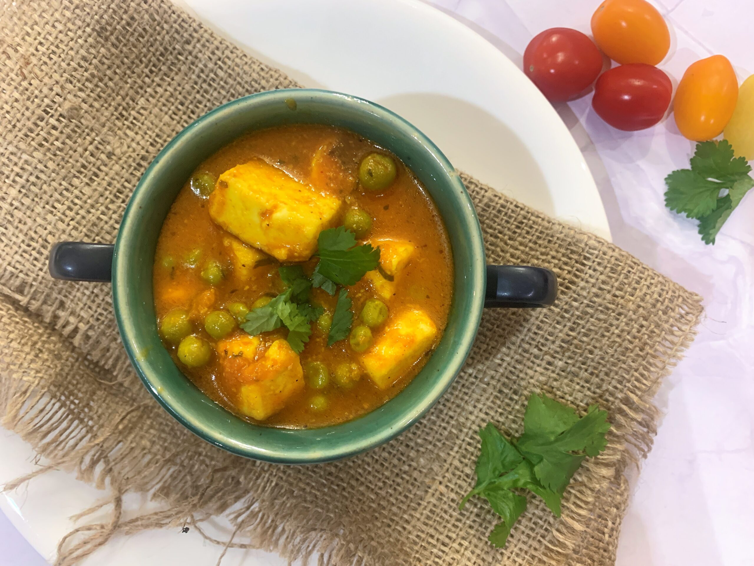 Matar Paneer with no Onion Recipe