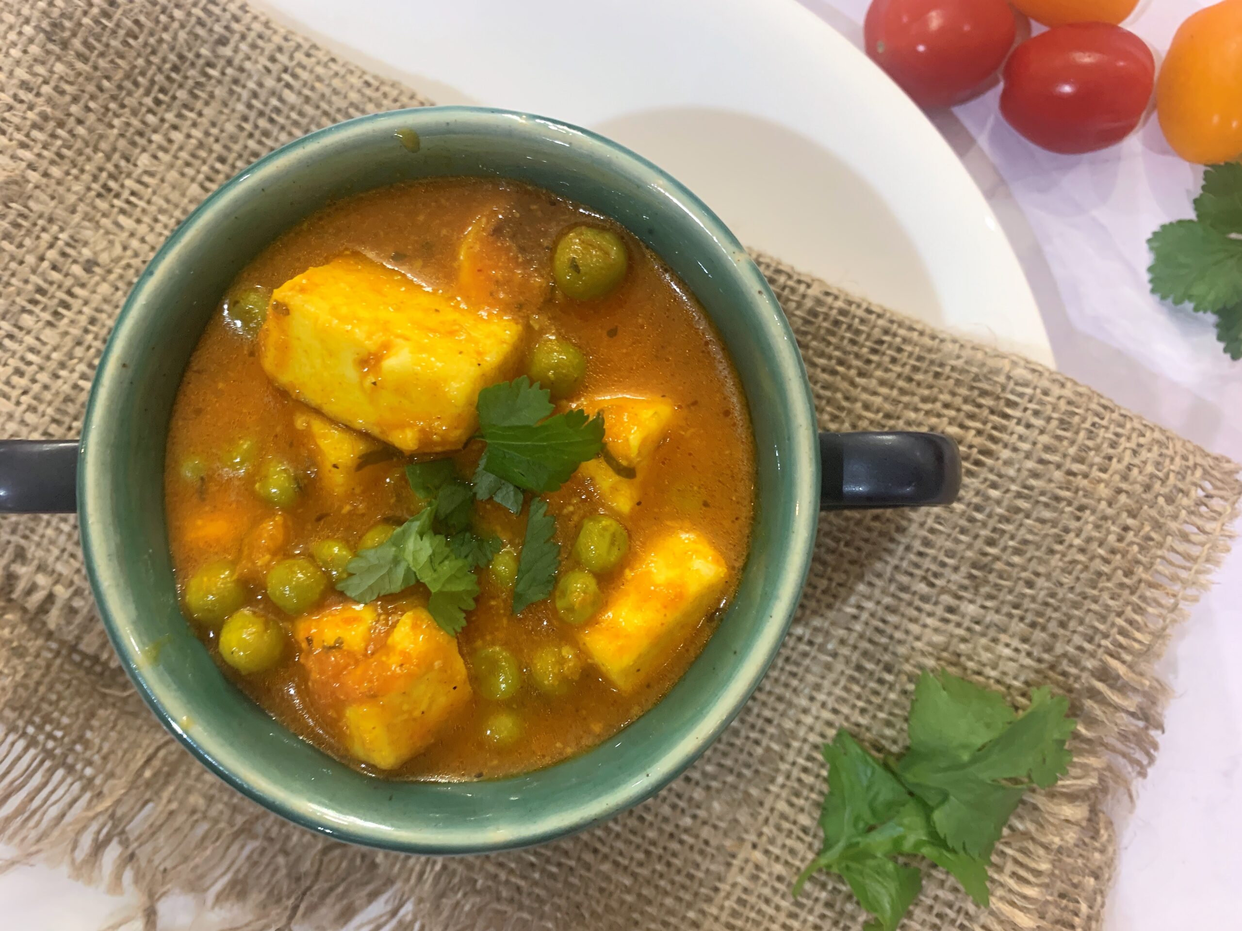 Matar Paneer with no Onion Recipe