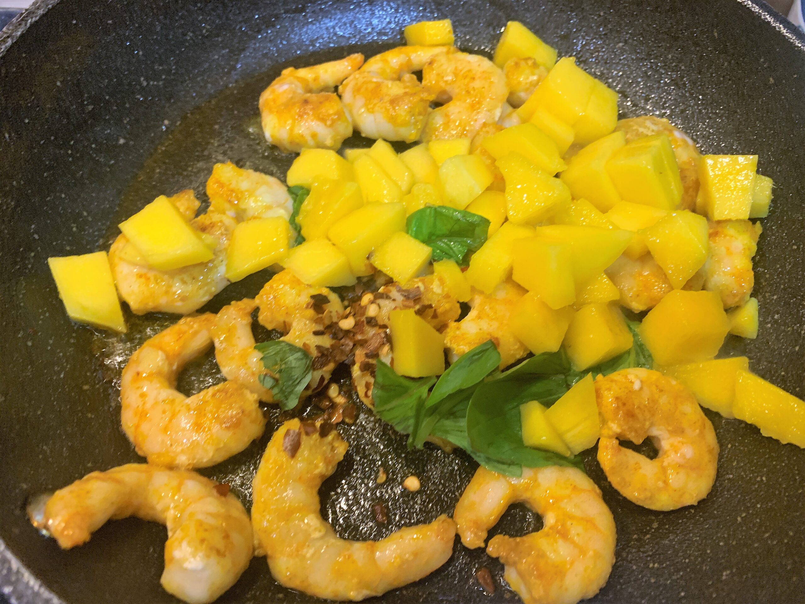 Stir fried Prawns with Mango Recipe