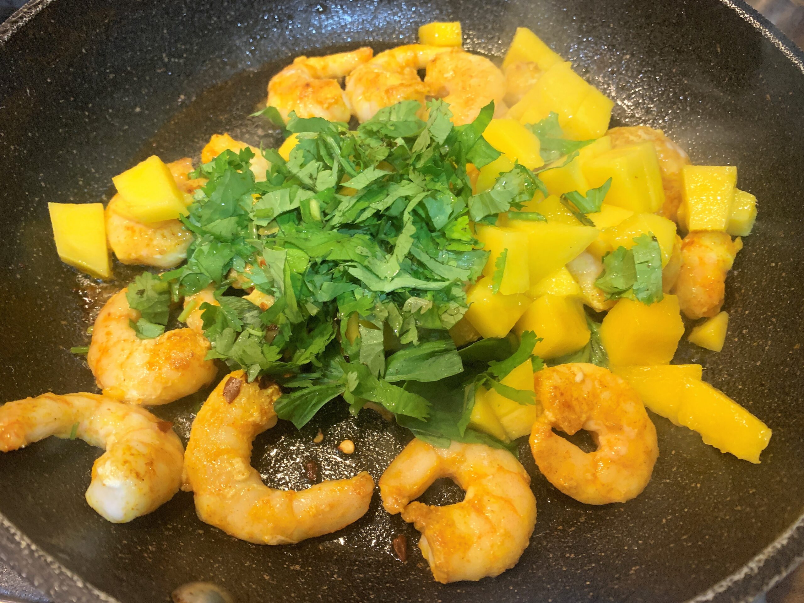 Stir fried Prawns with Mango Recipe