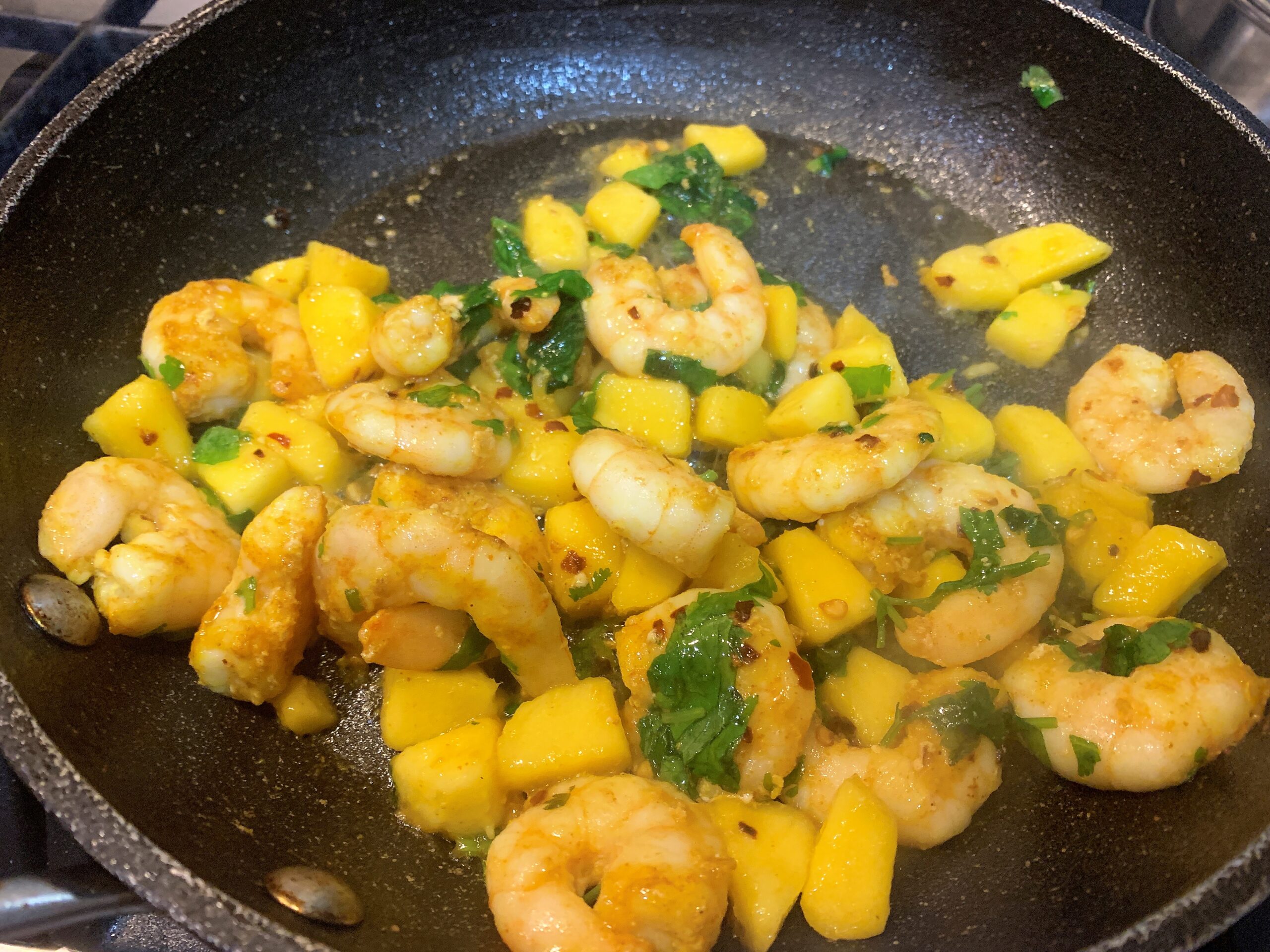 Stir fried Prawns with Mango Recipe