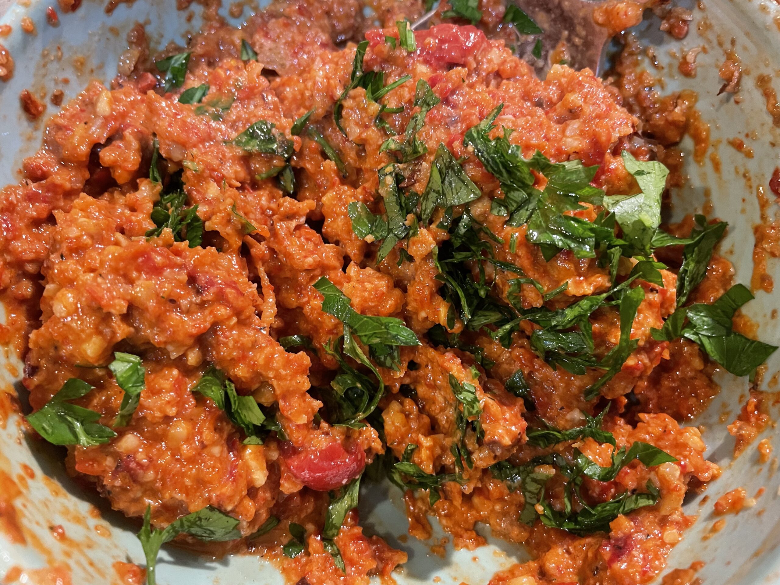 Muhammara Recipe (Roasted Red Pepper & Walnut Dip)