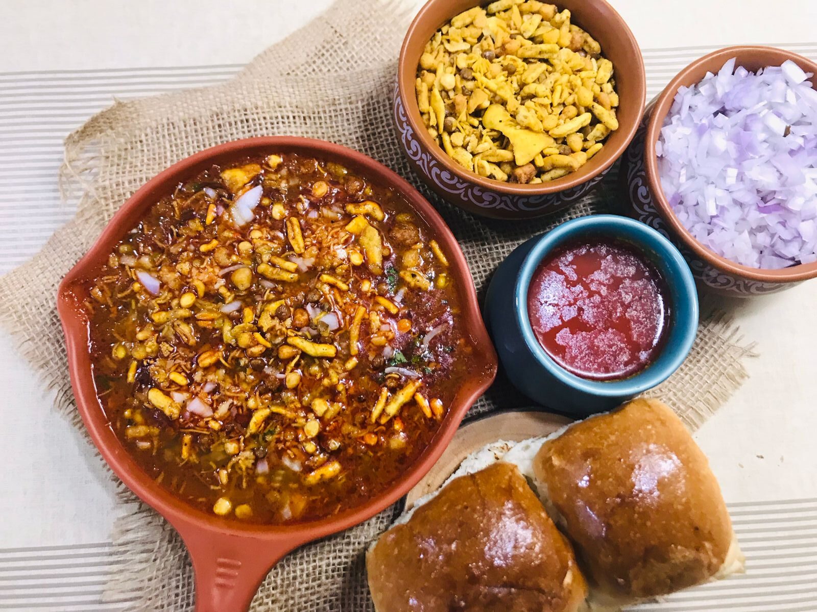 Maharashtrian Misal Pav Recipe