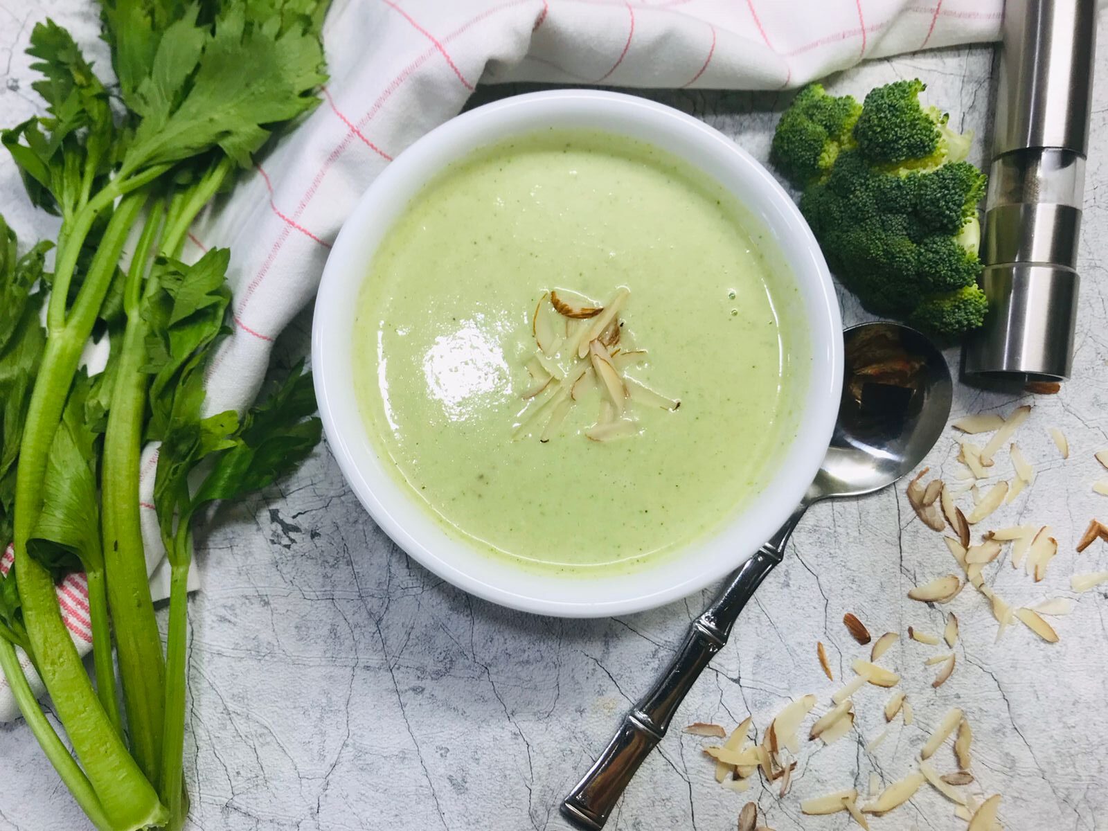 Broccoli Almond Soup Foodie Trail