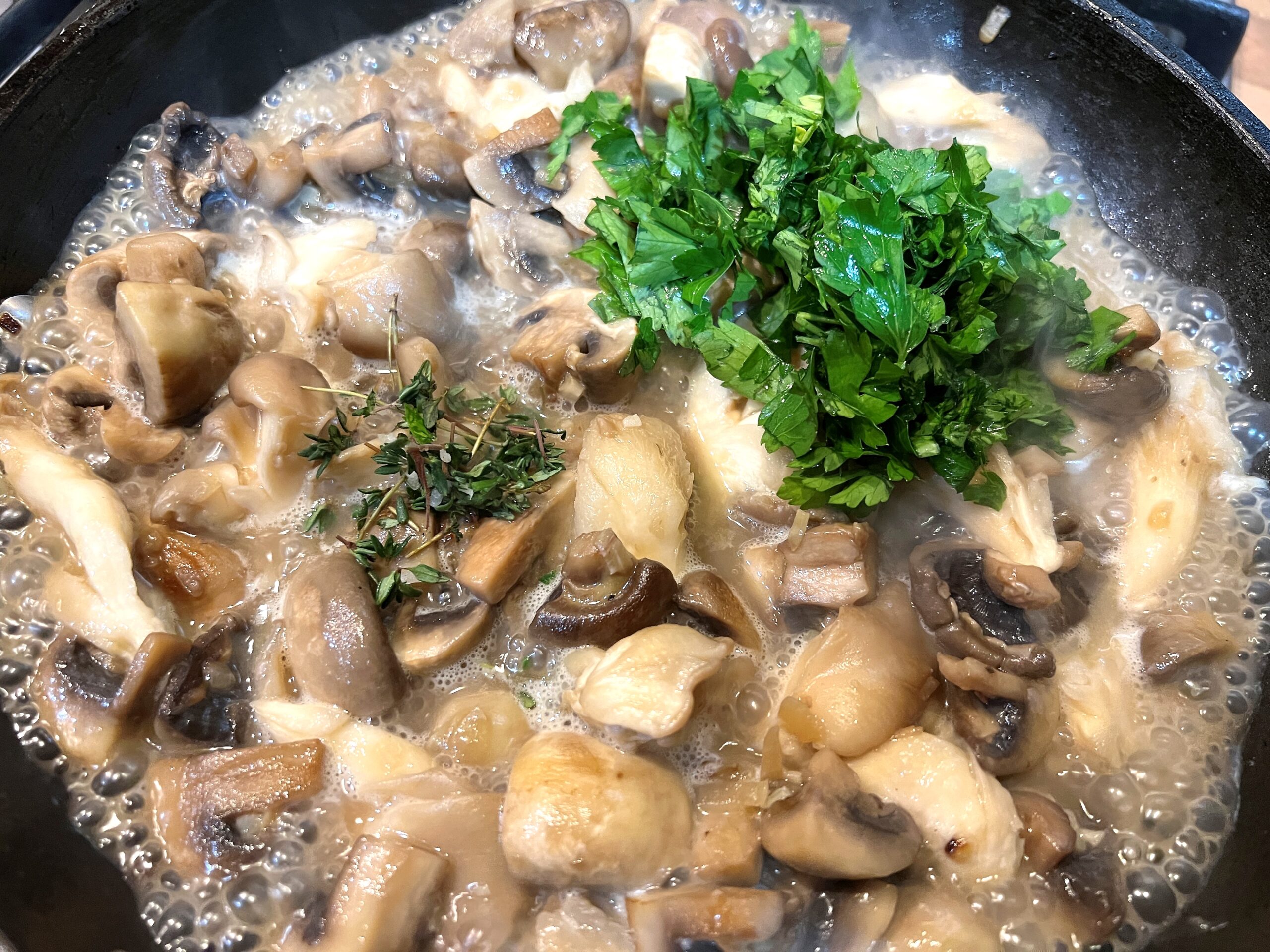 Mushroom Fricassee with Fresh Herbs Recipe