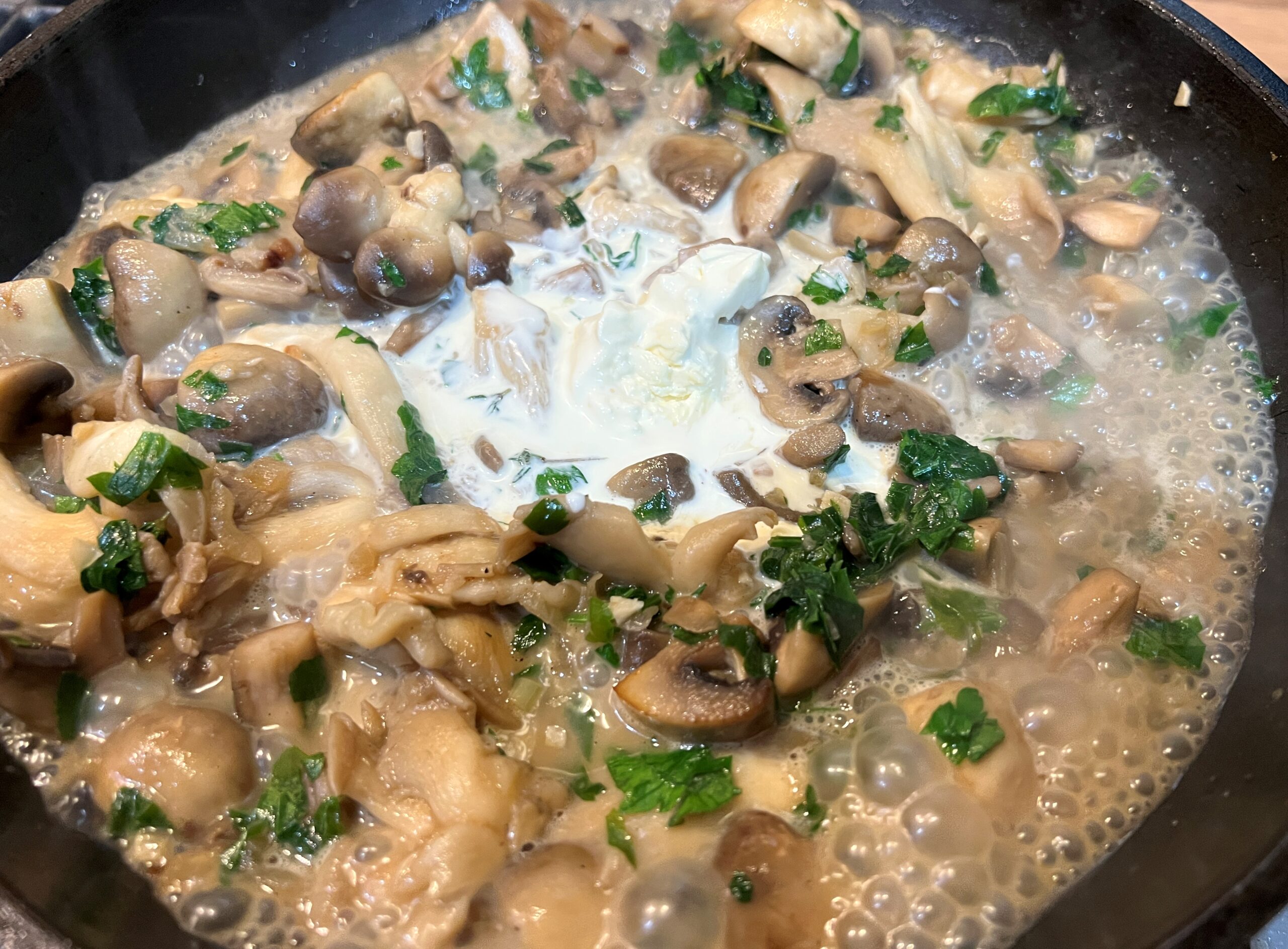 Mushroom Fricassee with Fresh Herbs Recipe