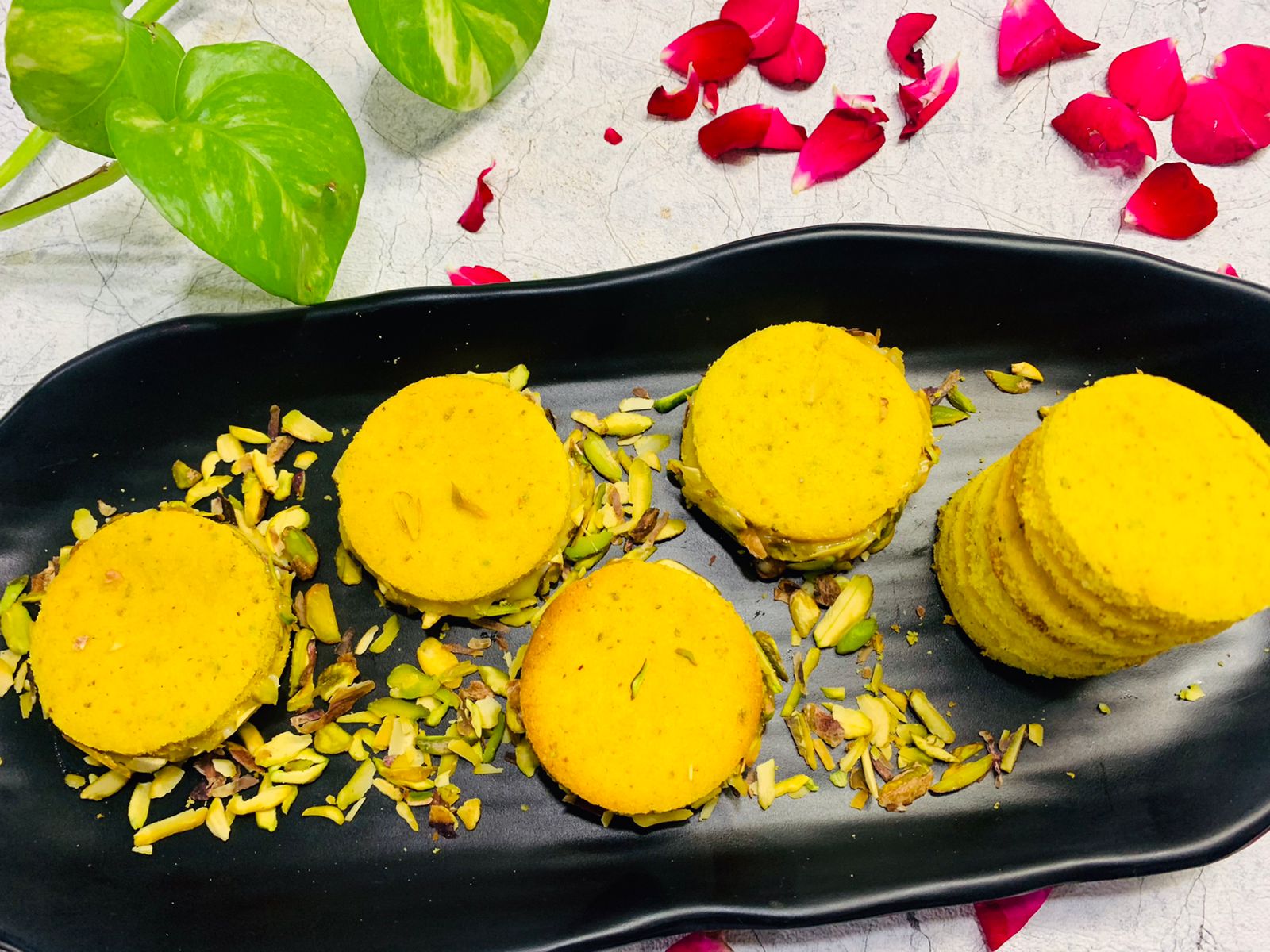 Eggless Ras Malai Cookies Recipe