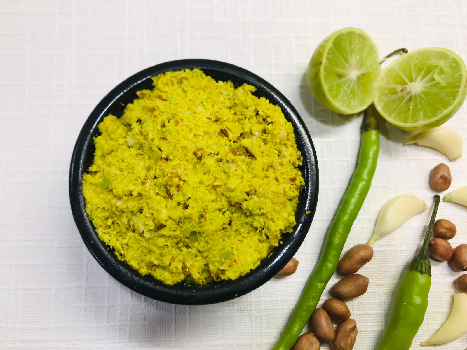 Green Chilli & Peanut Chutney Recipe