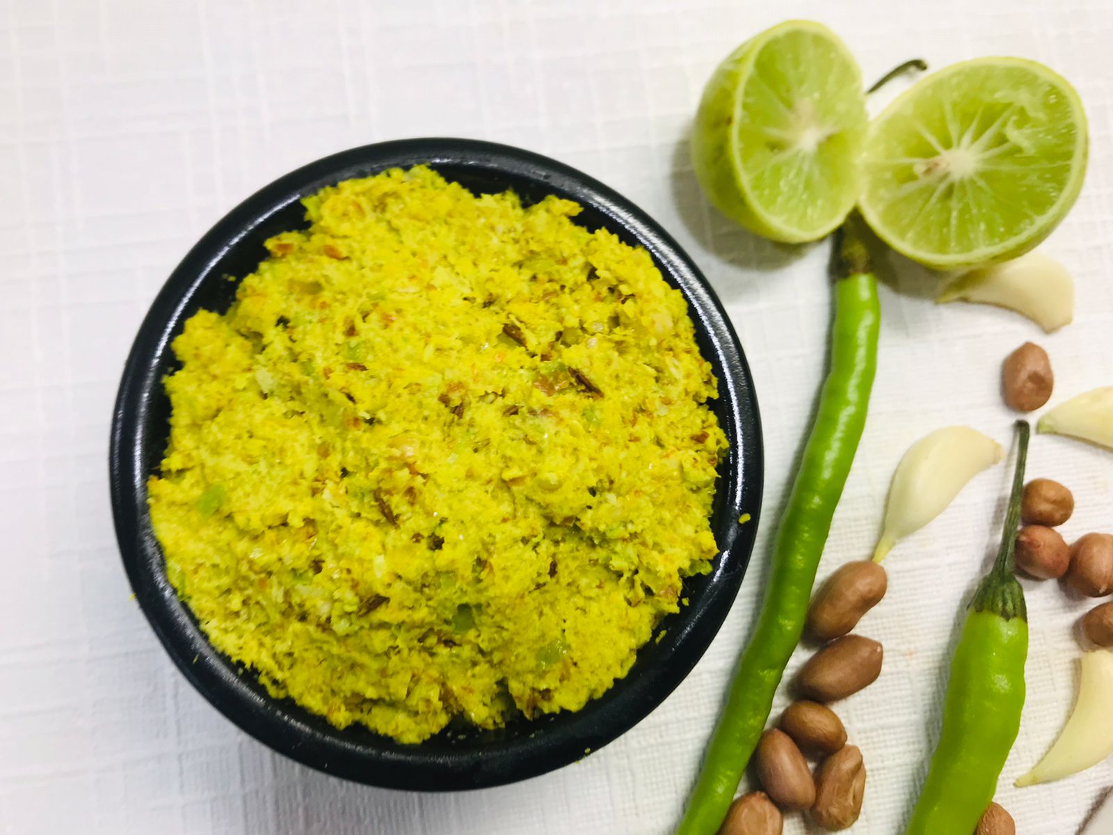 Green Chilli & Peanut Chutney Recipe