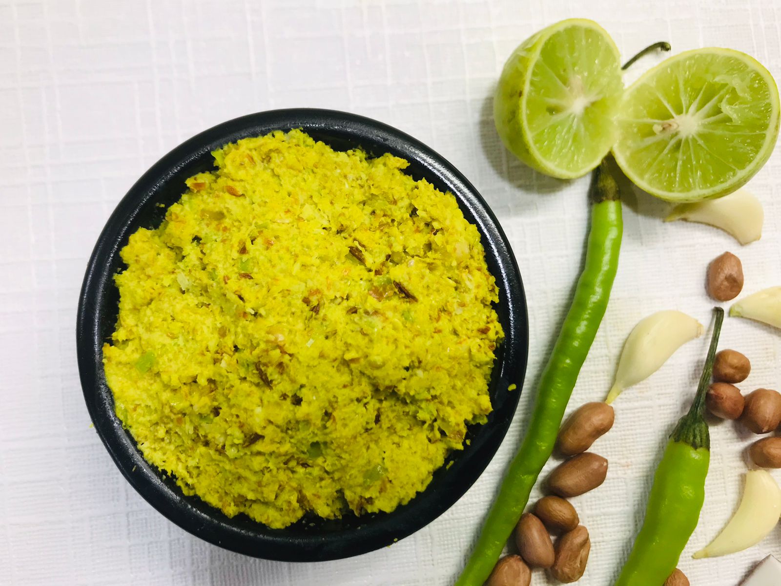 Green Chilli & Peanut Chutney Recipe