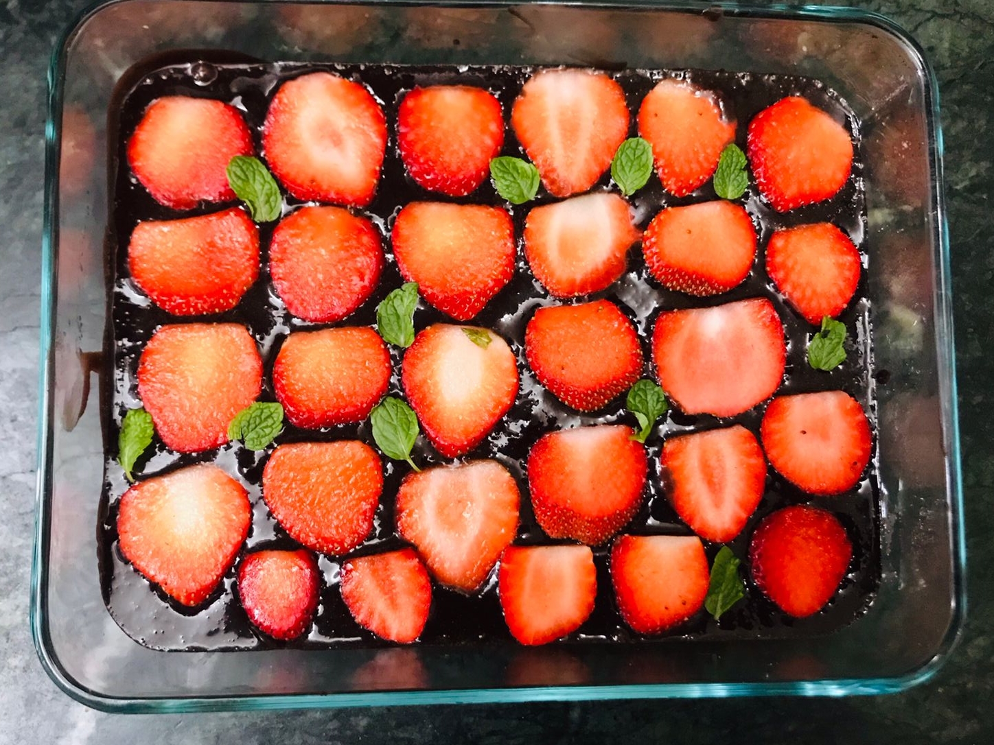 Chocolate Strawberry Pudding Recipe (Eggless)