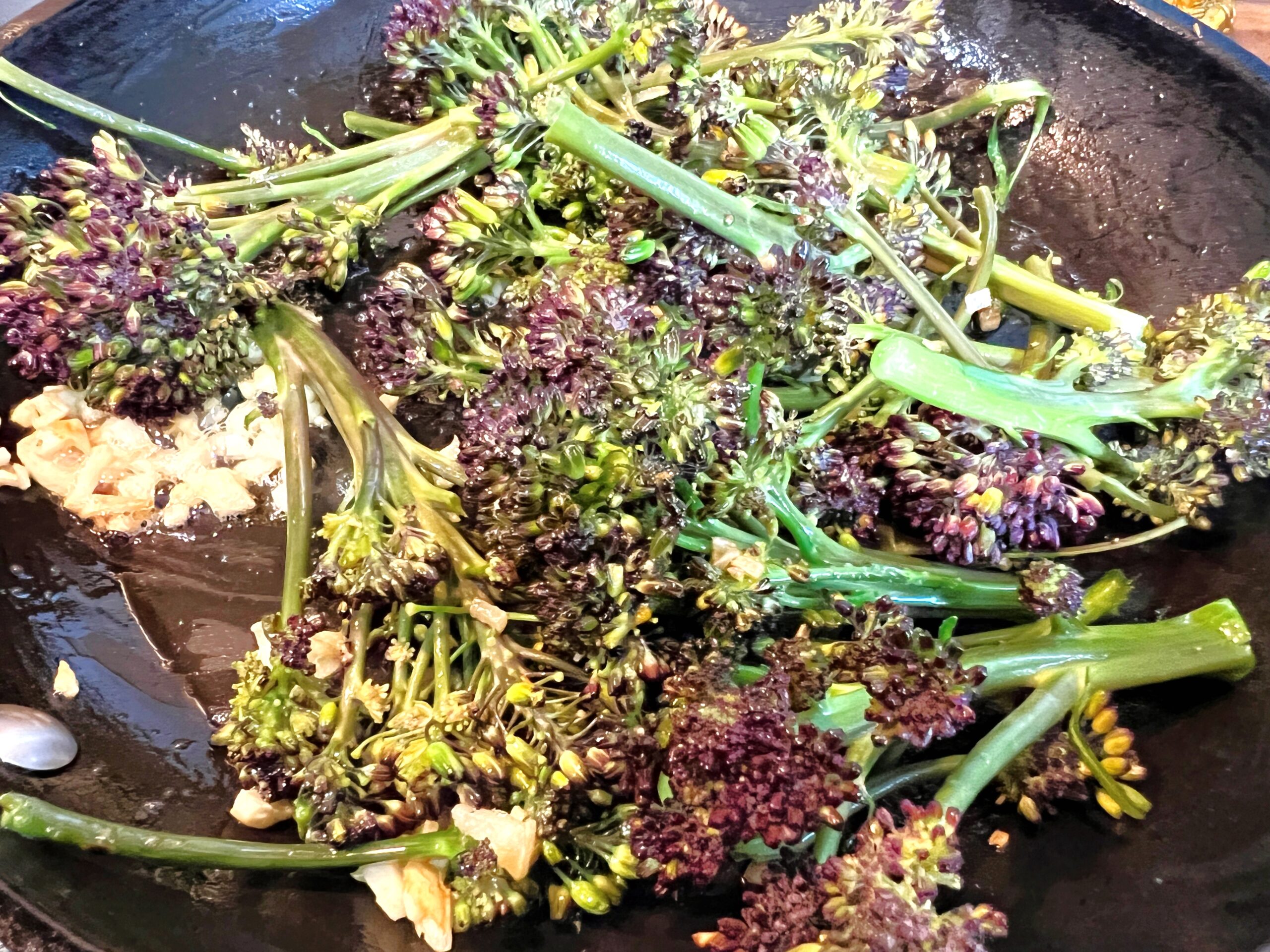 Tossed Purple Sprouting Broccoli Stems Recipe