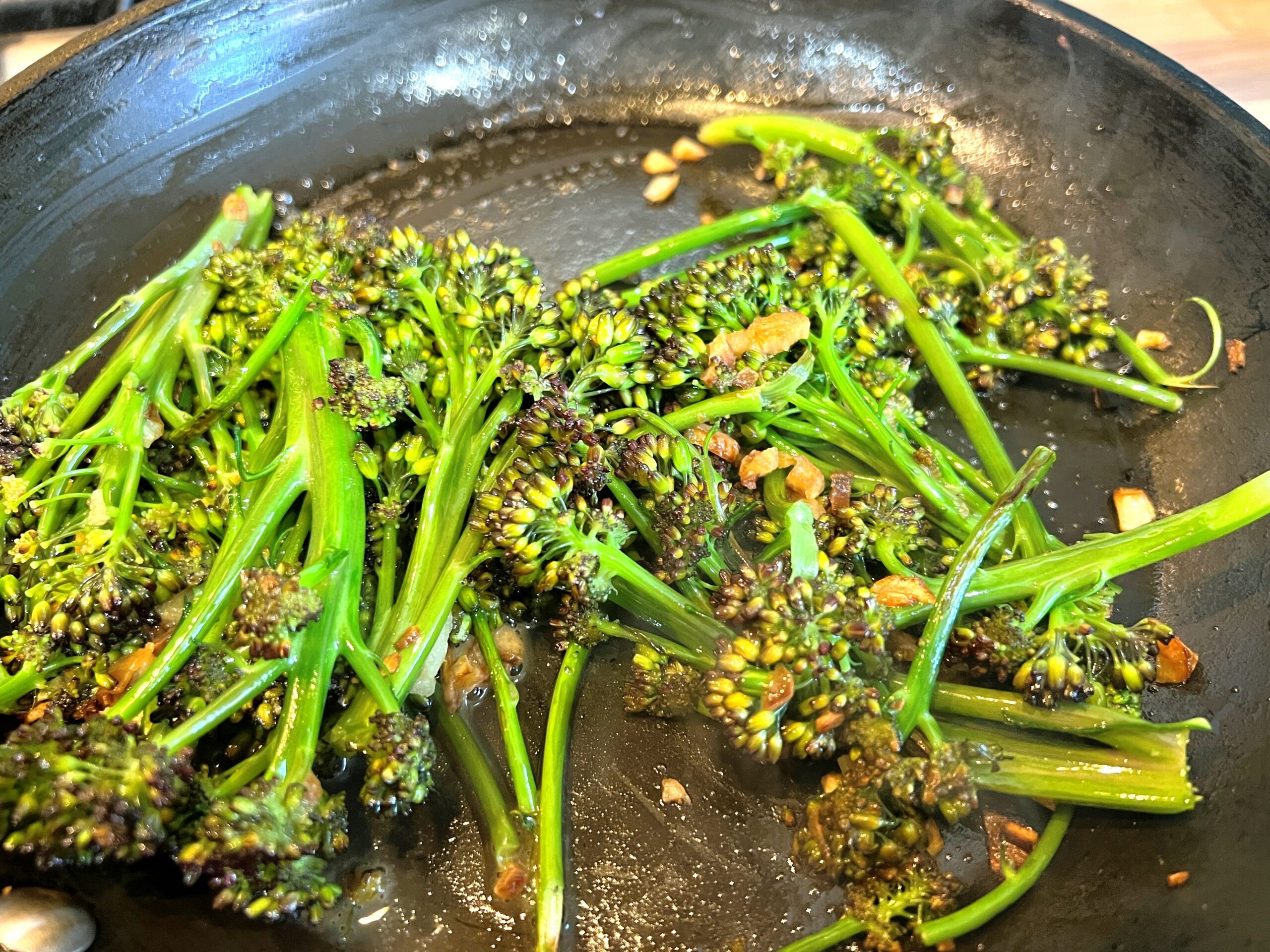 Tossed Purple Sprouting Broccoli Stems Recipe