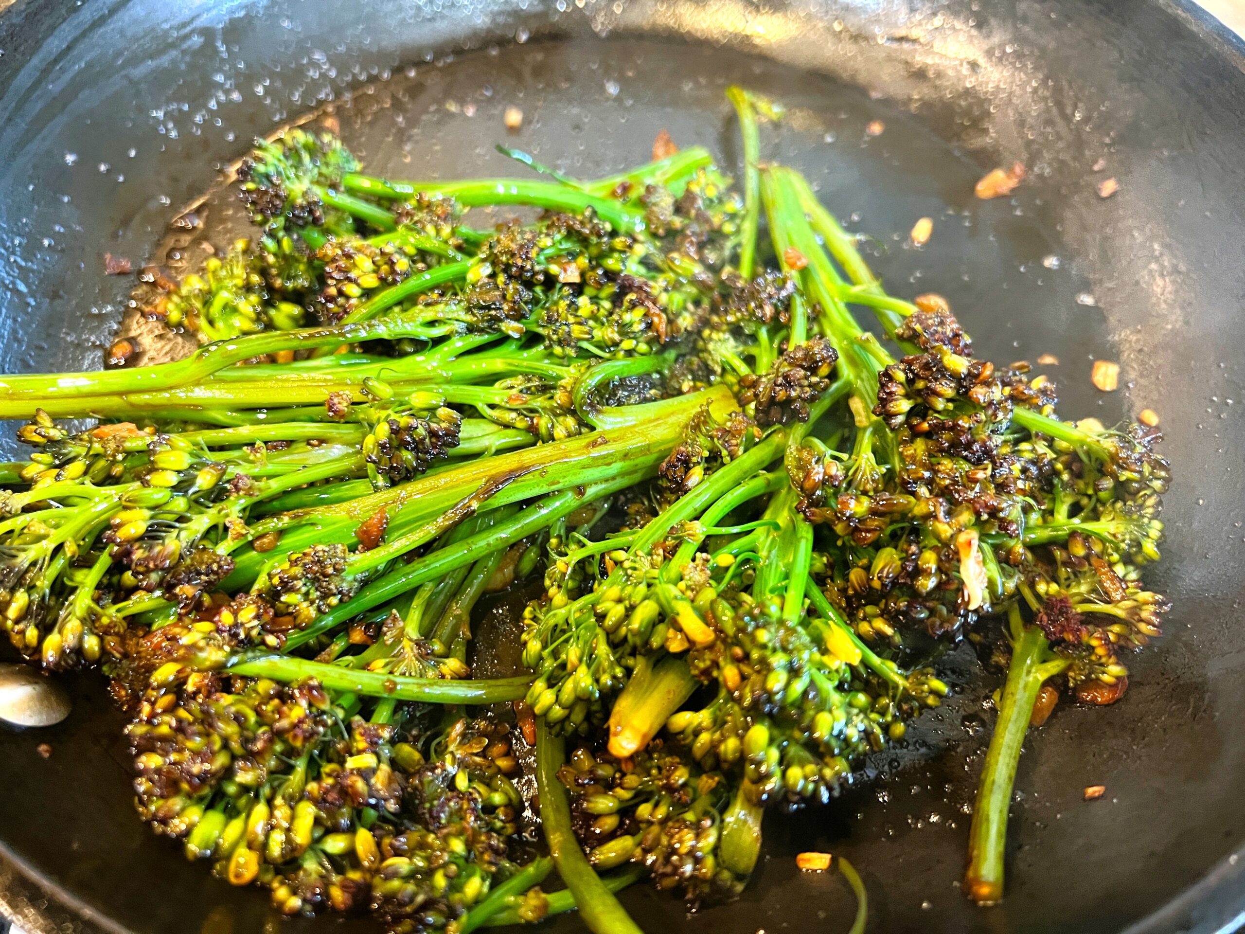 Tossed Purple Sprouting Broccoli Stems Recipe